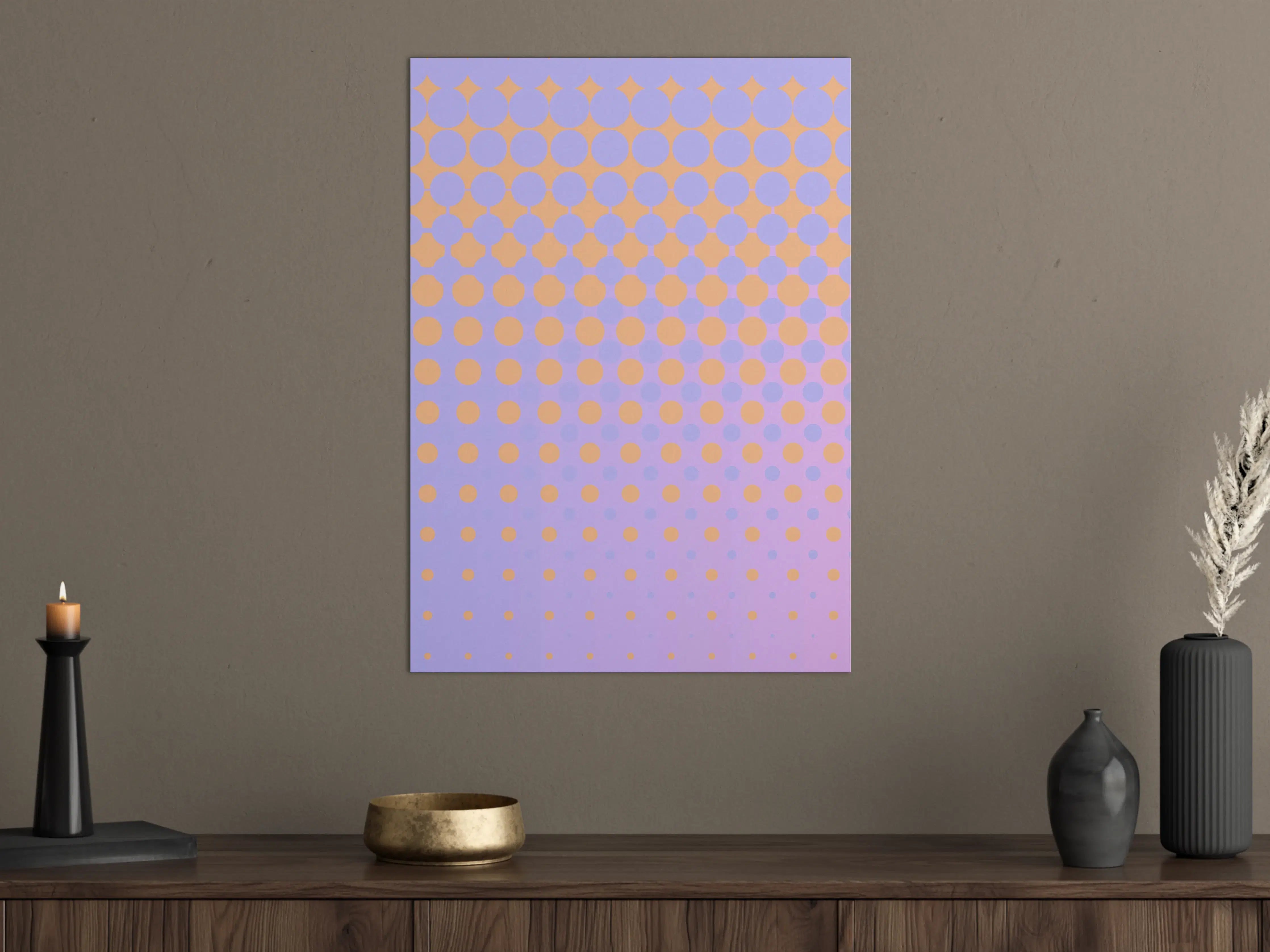 Große Wandbilder - Pastellfarbene Punktdesign-Wanddekoration
