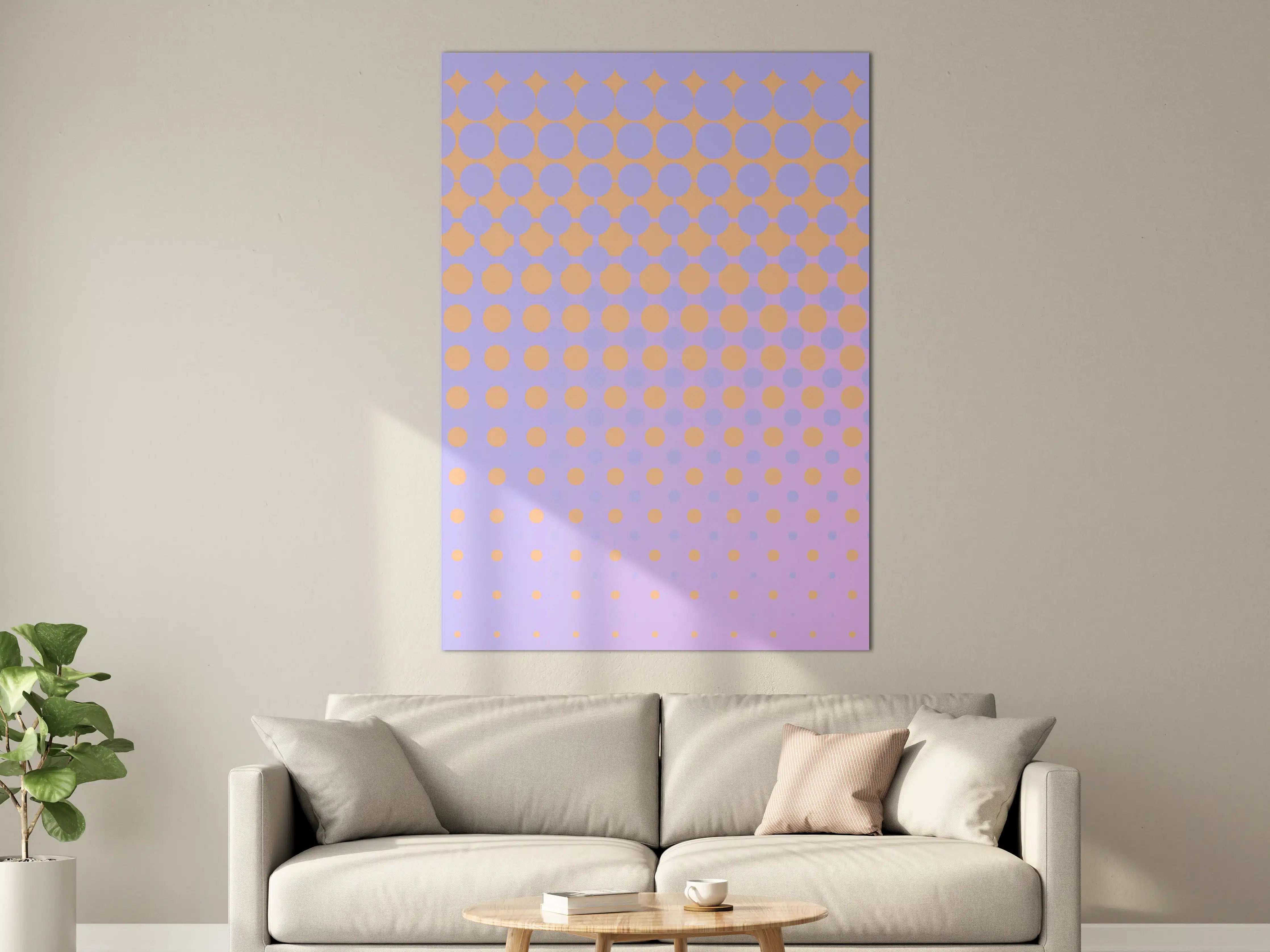 Große Wandbilder - Pastellfarbene Punktdesign-Wanddekoration