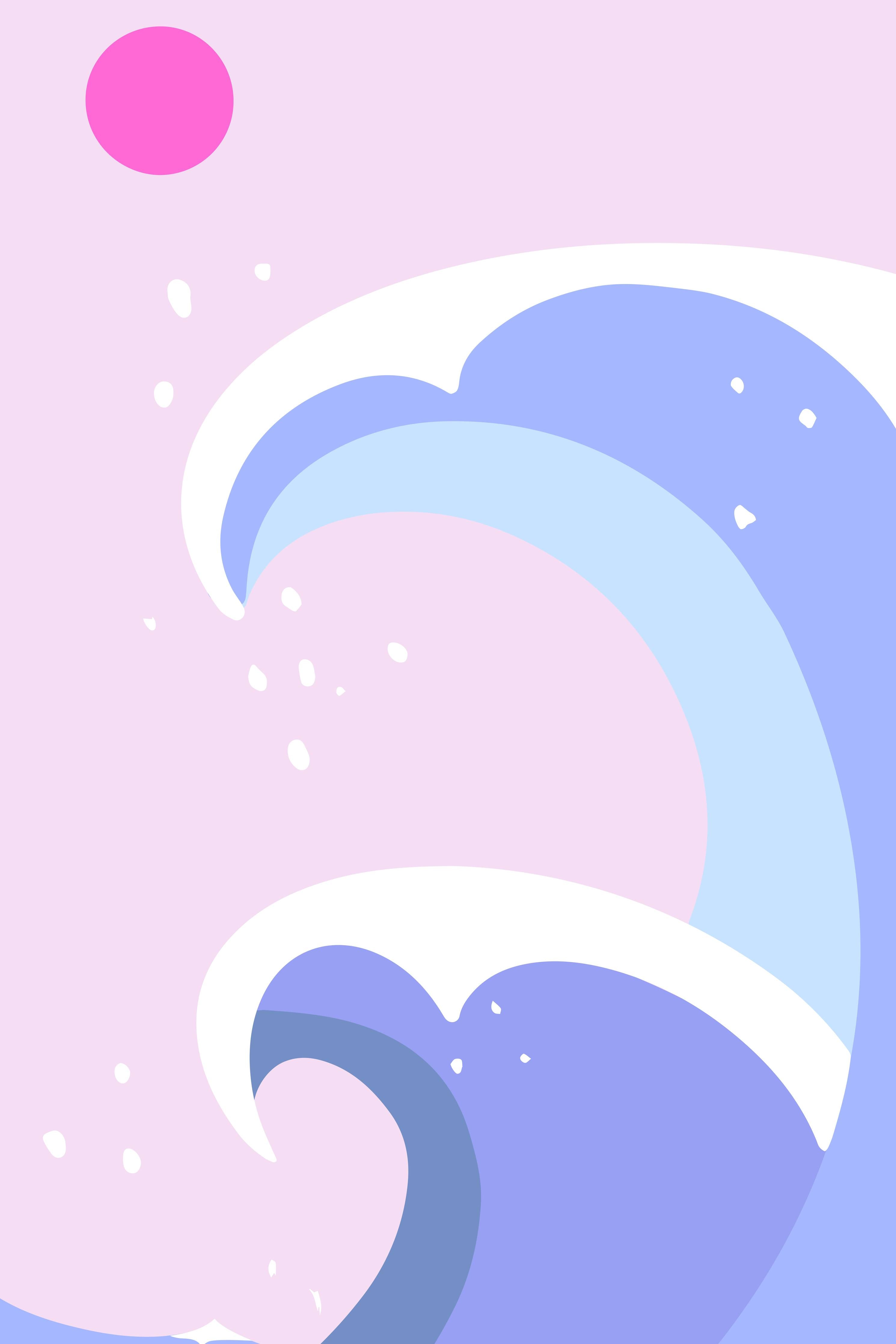 Große Wandbilder-Pastellfarbenes Wellenmuster