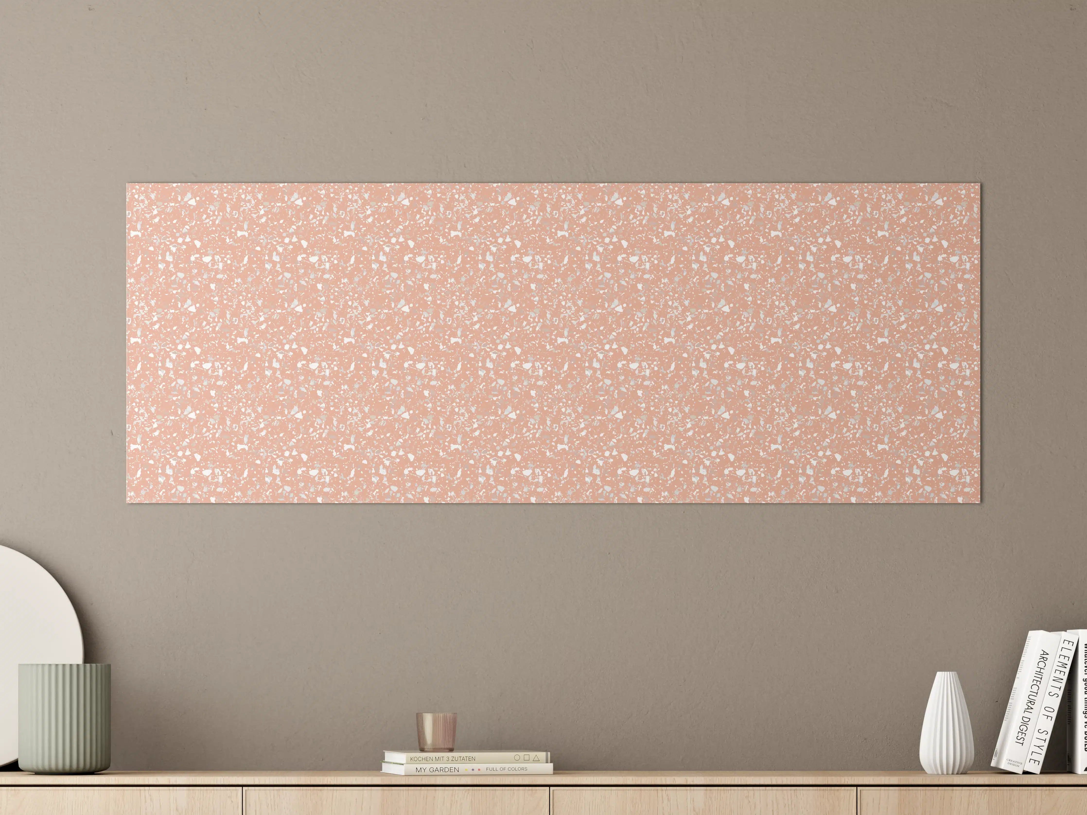 Große Wandbilder - Peach-colored textured surface