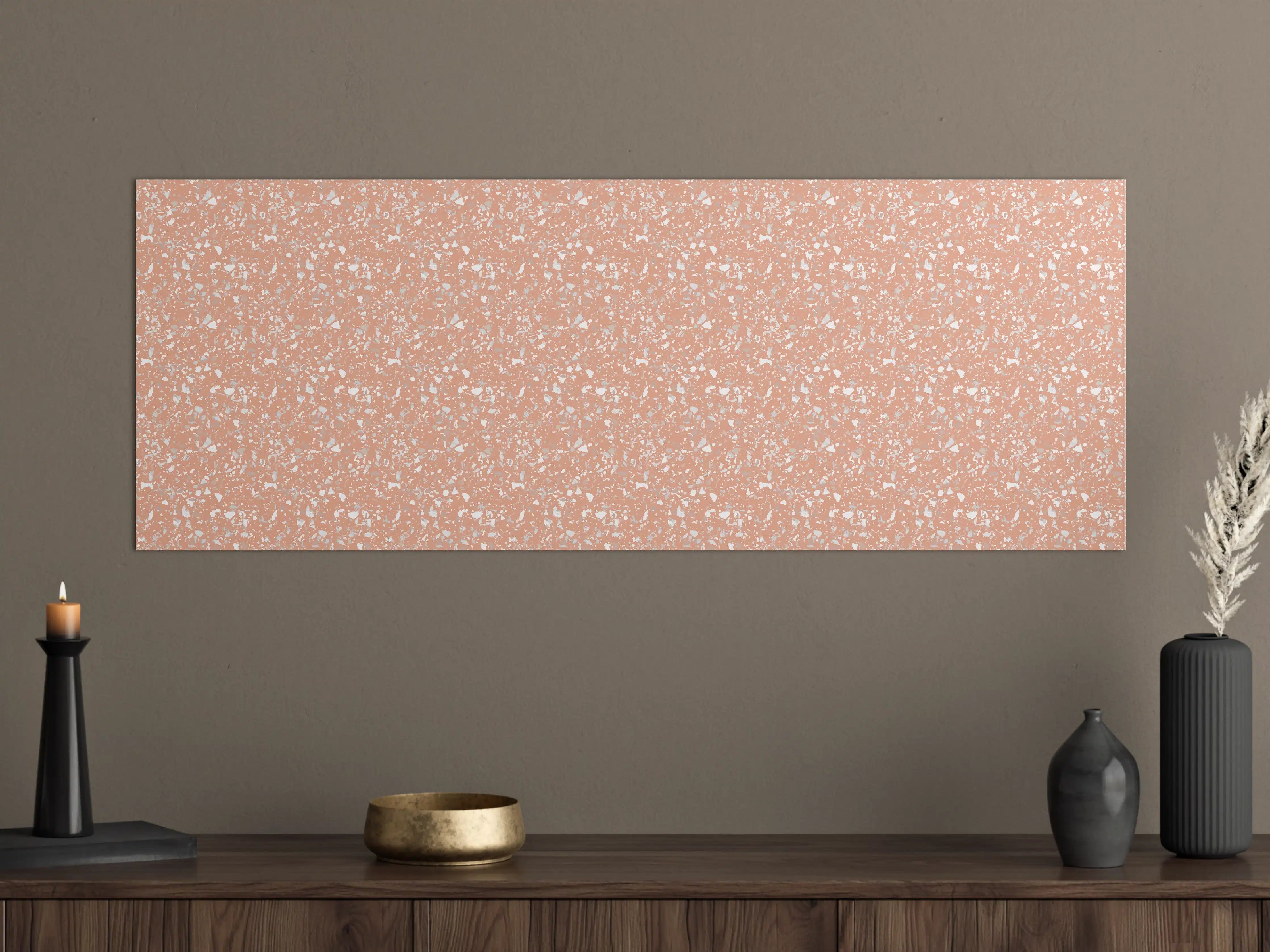 Große Wandbilder - Peach-colored textured surface