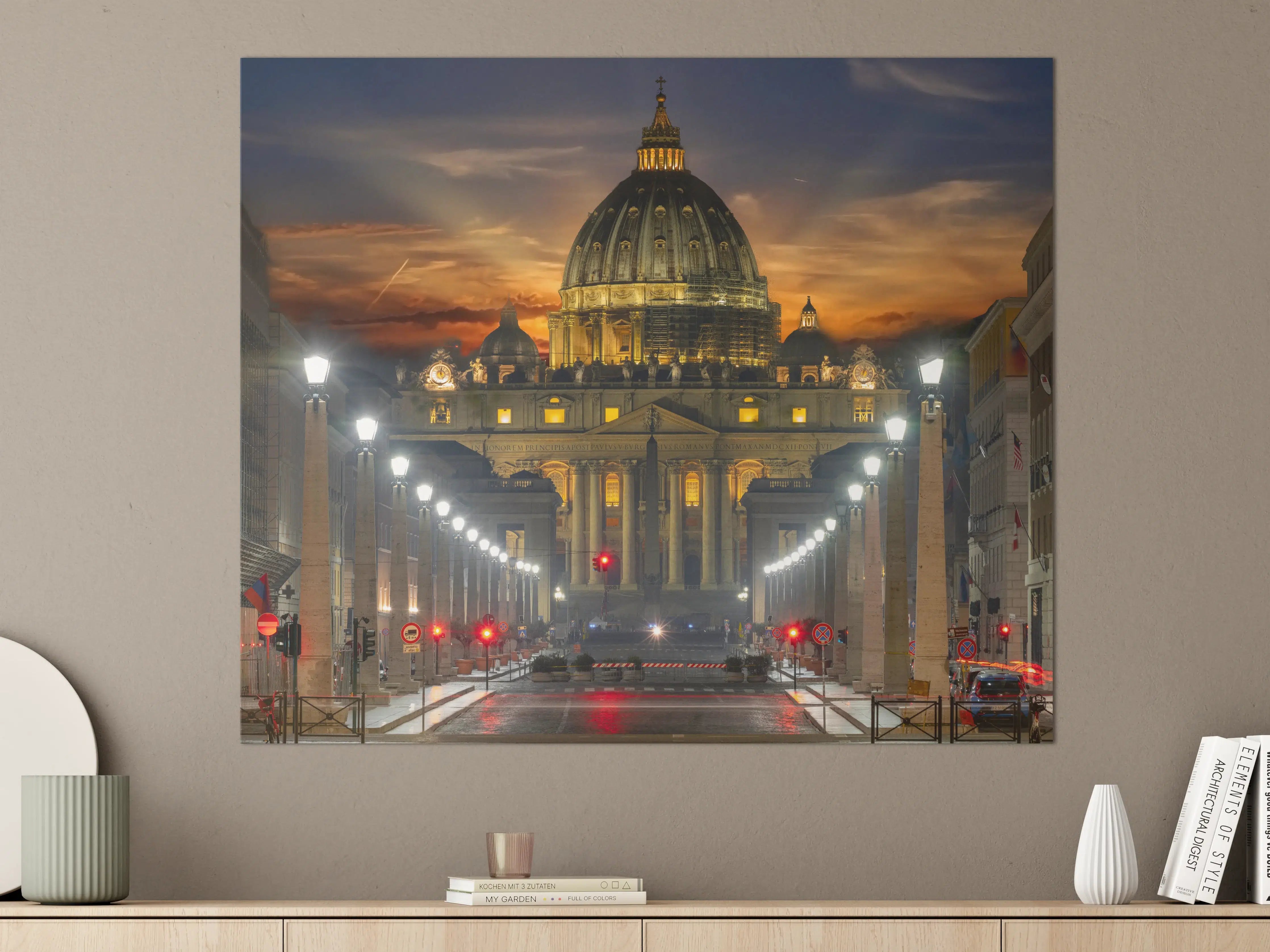 Große Wandbilder - Petersdom Rom Abendstimmung