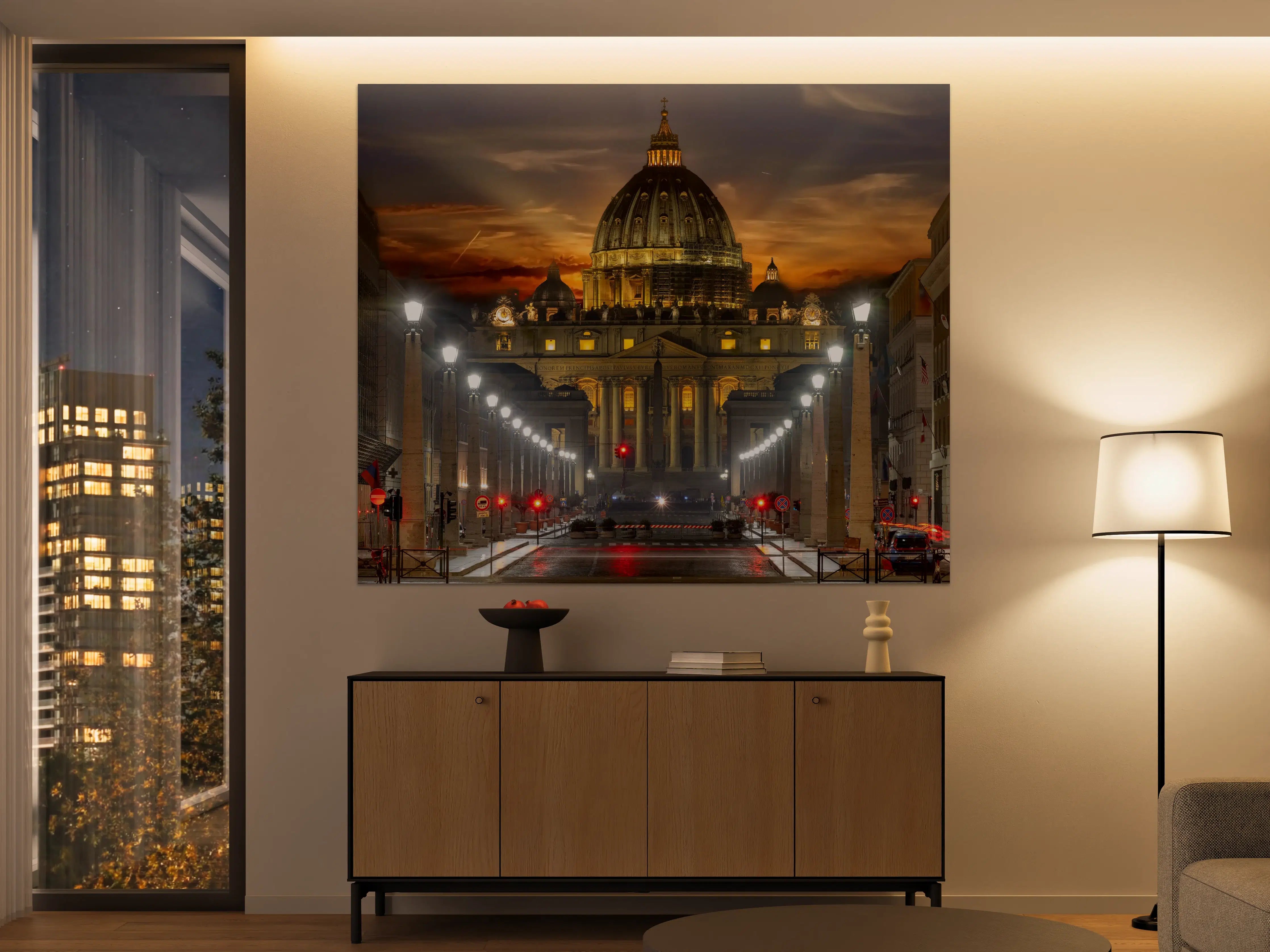 Große Wandbilder - Petersdom Rom Abendstimmung