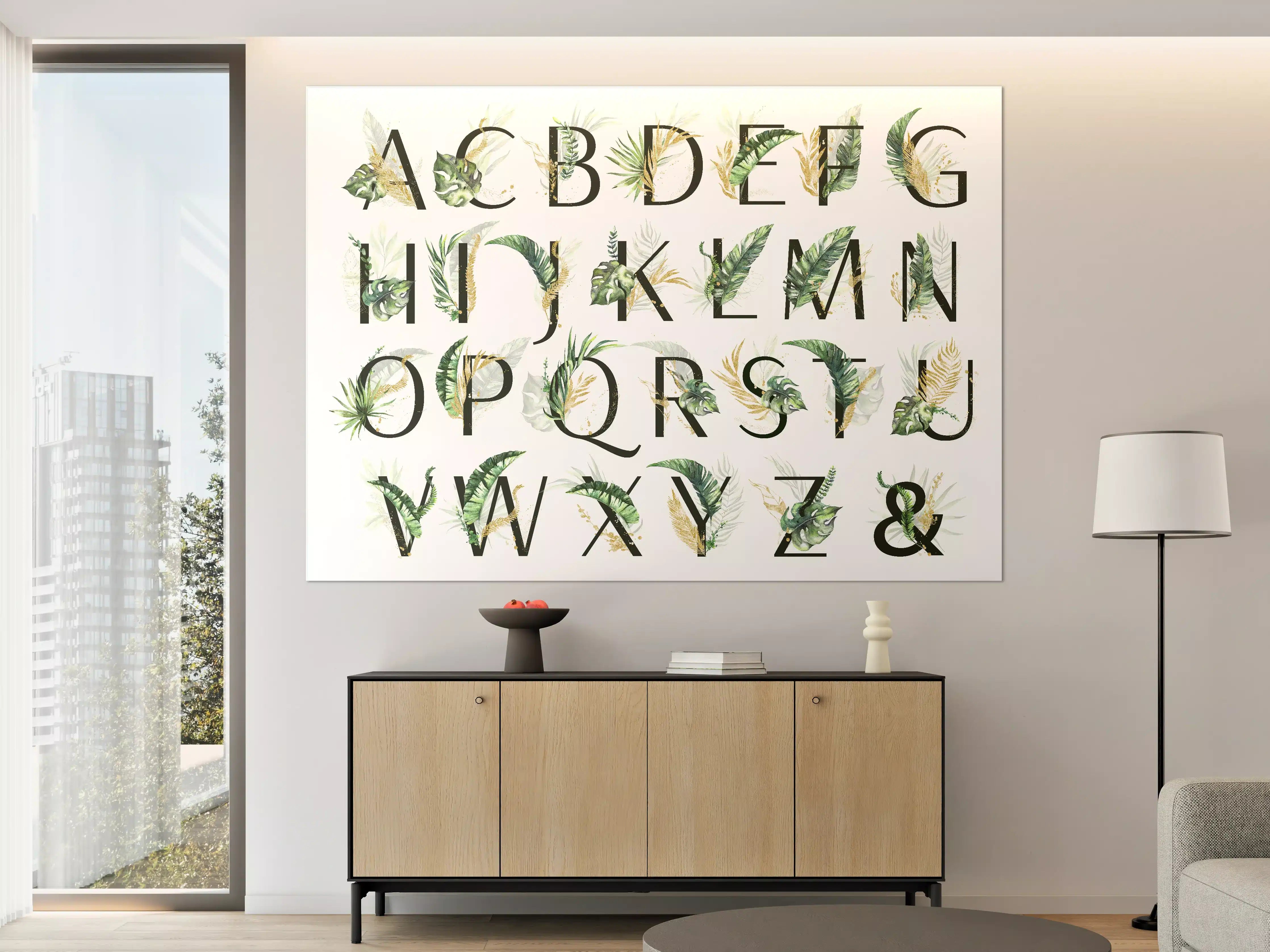 Große Wandbilder - Pflanzliche Alphabet Sammlung
