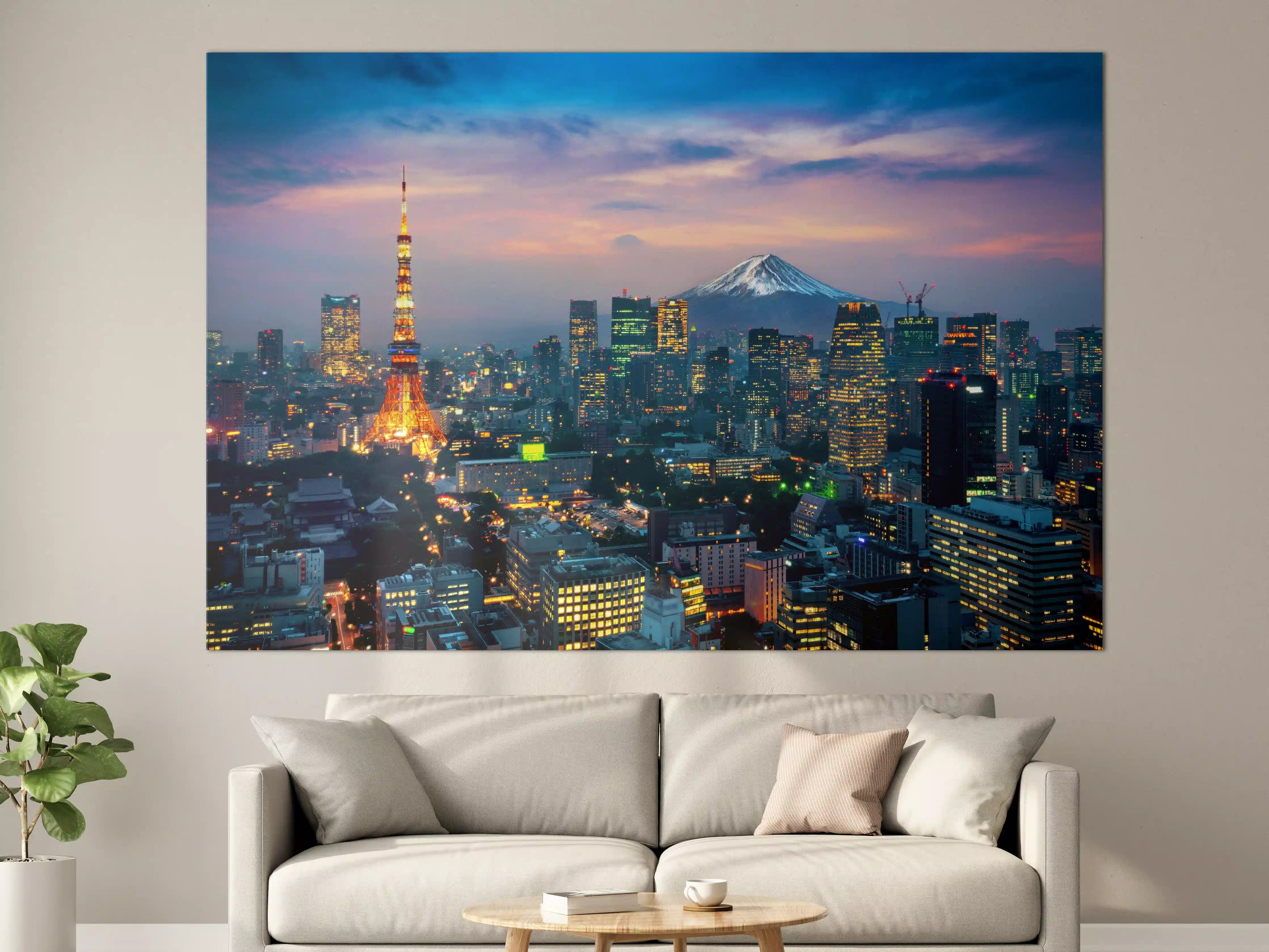 Große Wandbilder - Phänomenale Aussicht auf Tokio bei Nacht