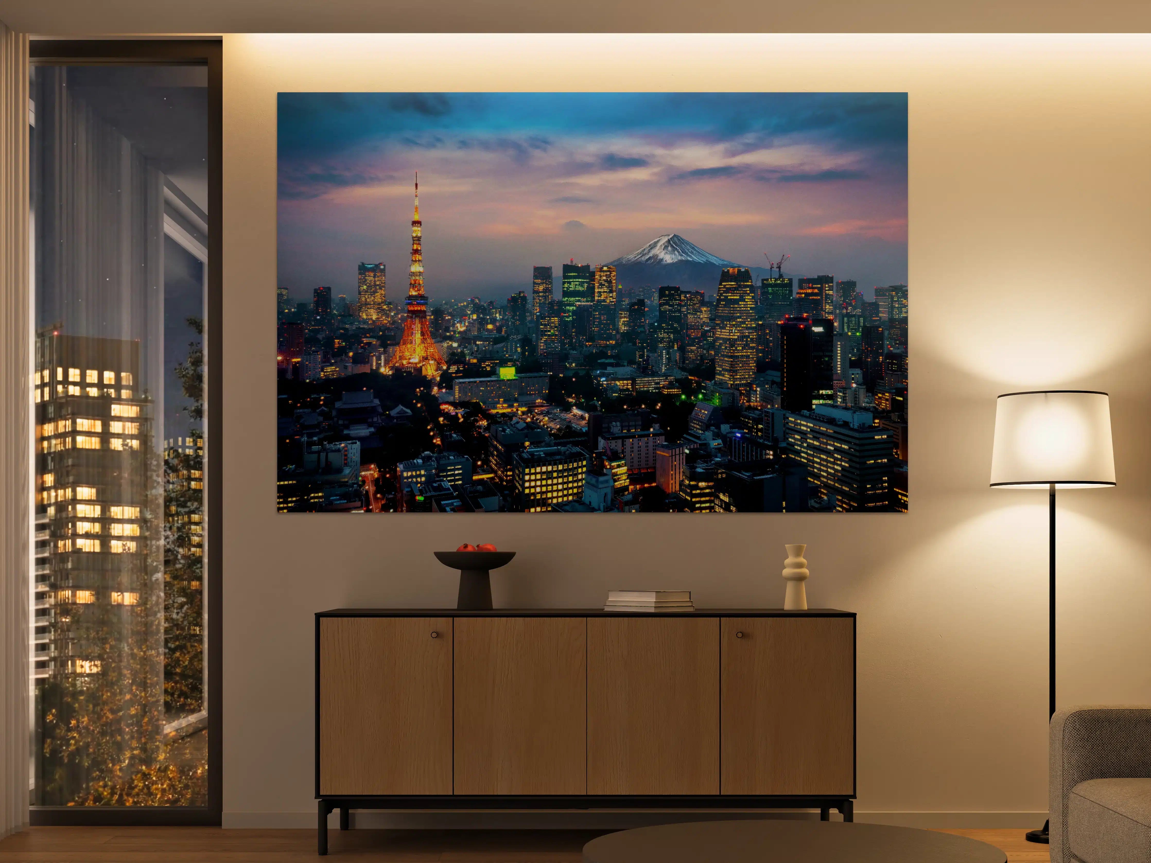 Große Wandbilder - Phänomenale Aussicht auf Tokio bei Nacht
