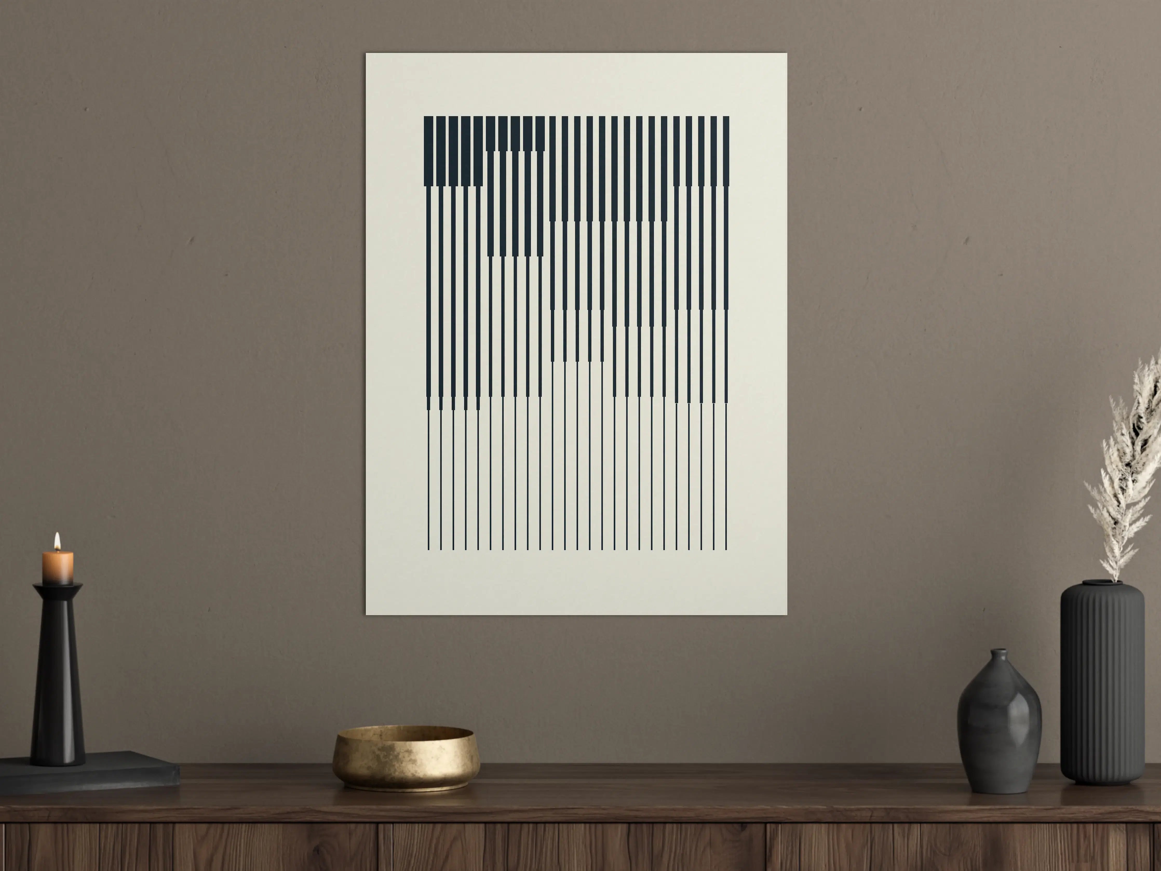 Große Wandbilder - Piano-Tastatur im minimalistischen Design
