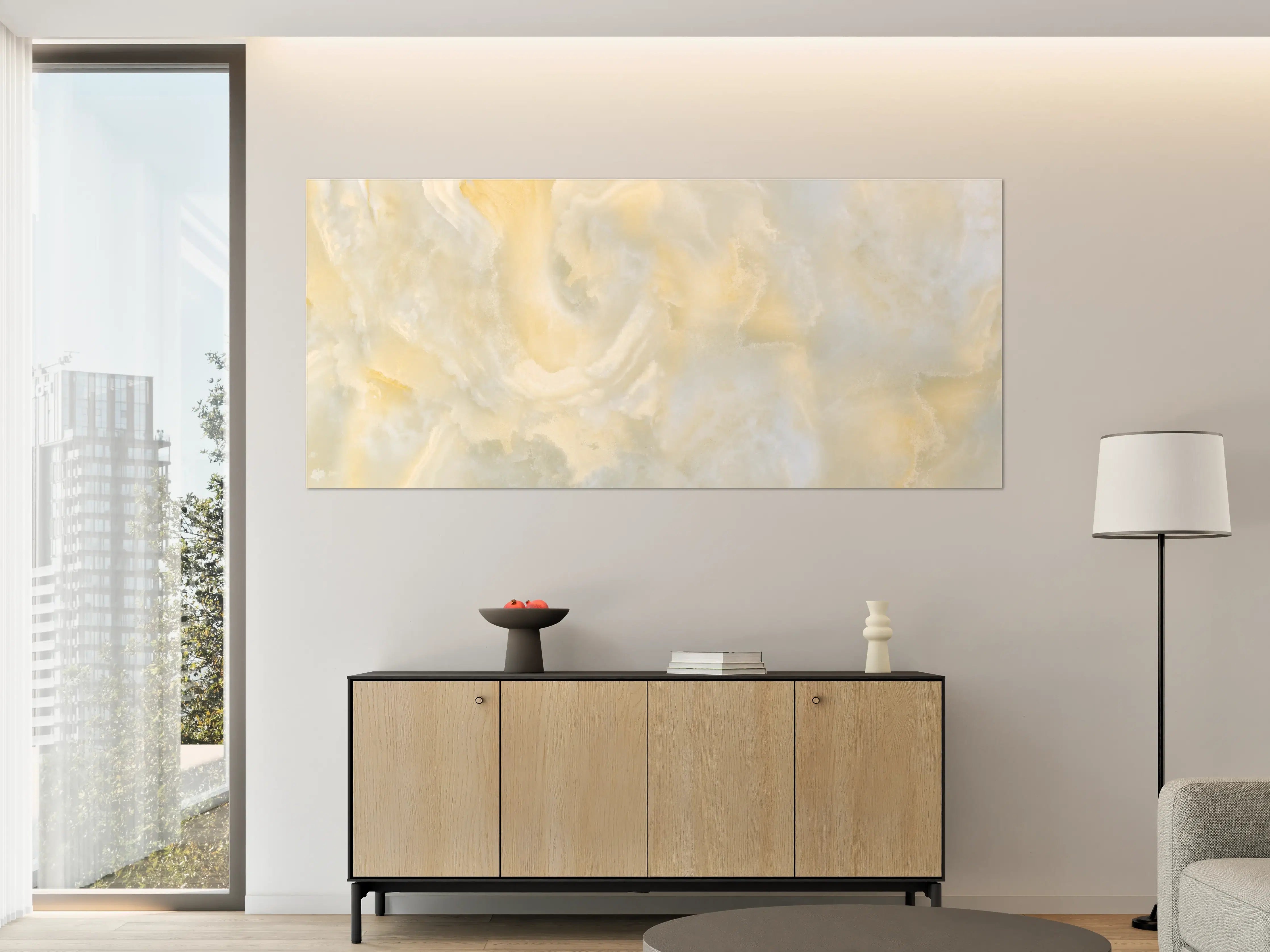 Große Wandbilder - Polierter Onyx-Marmor 