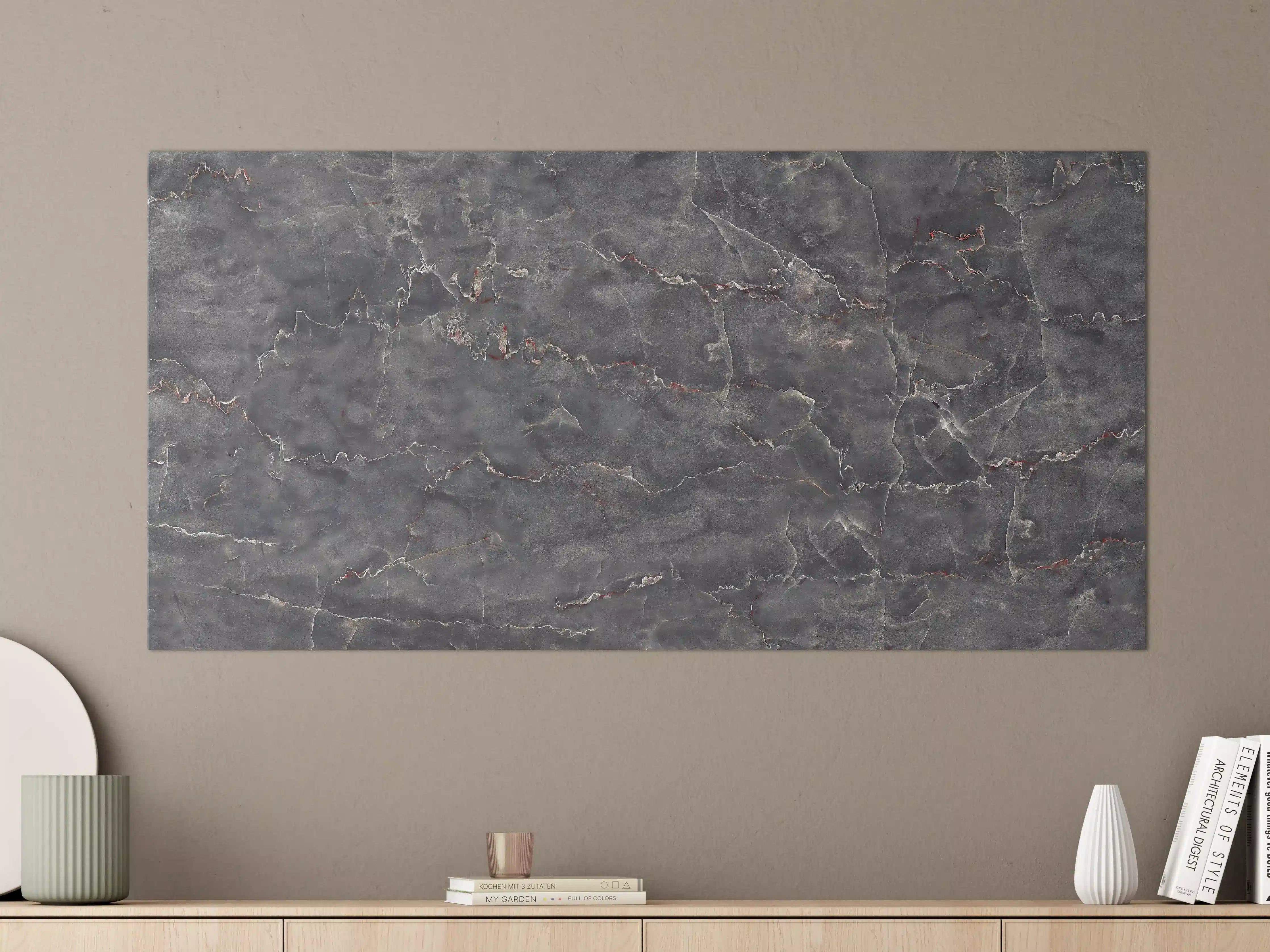Große Wandbilder - Polierter Onyxmarmor mit Adern