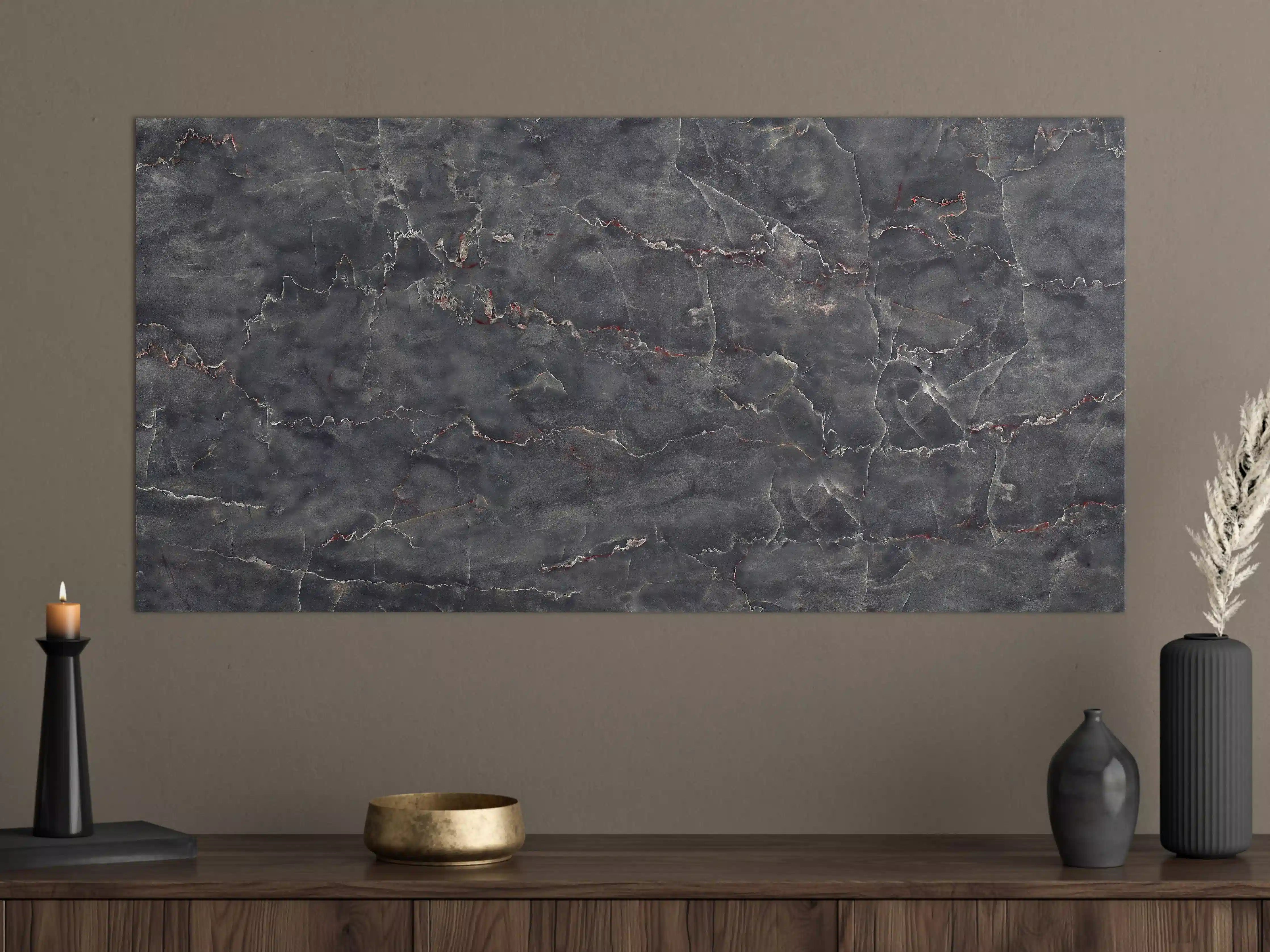 Große Wandbilder - Polierter Onyxmarmor mit Adern