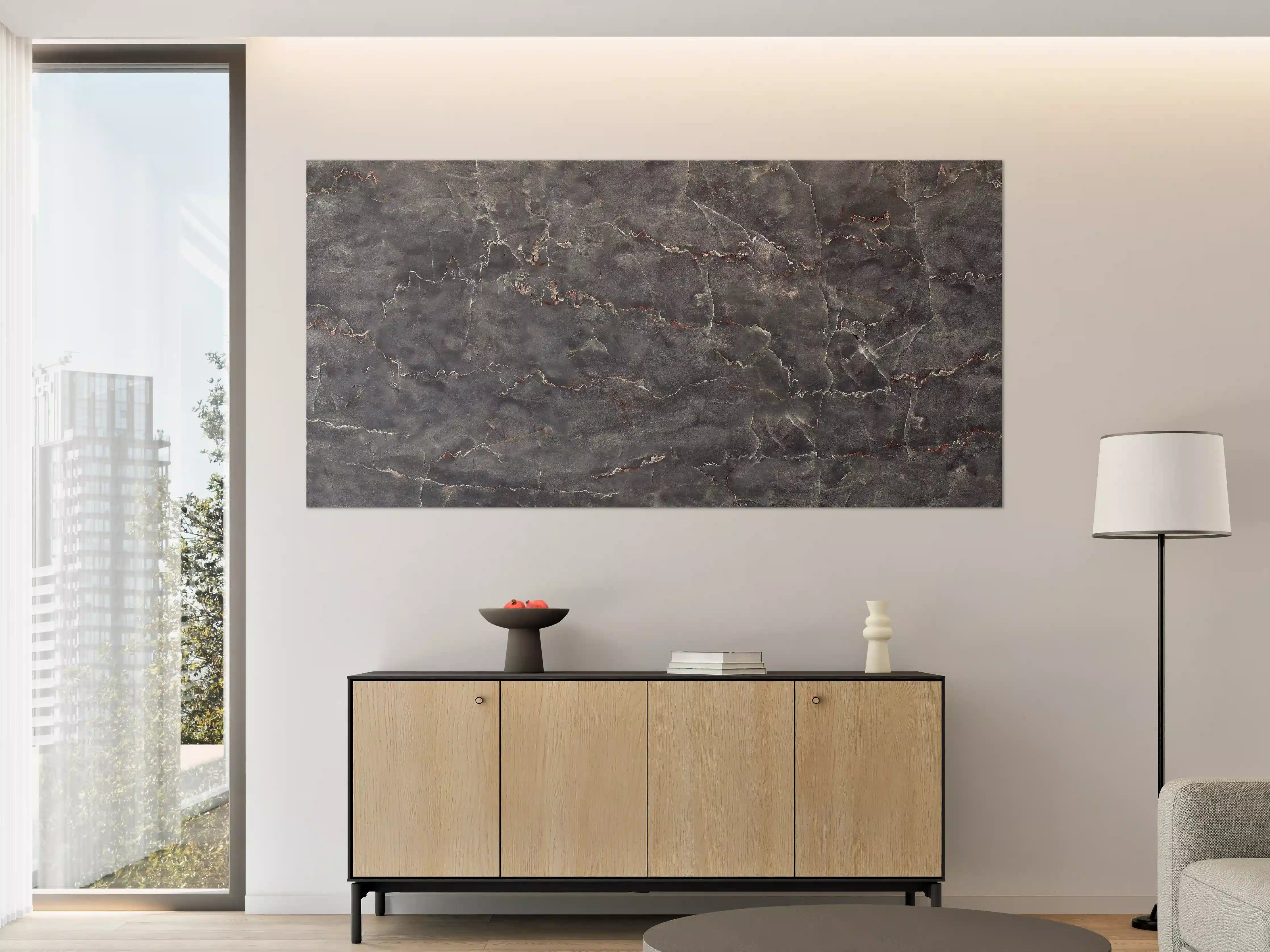 Große Wandbilder - Polierter Onyxmarmor mit Adern