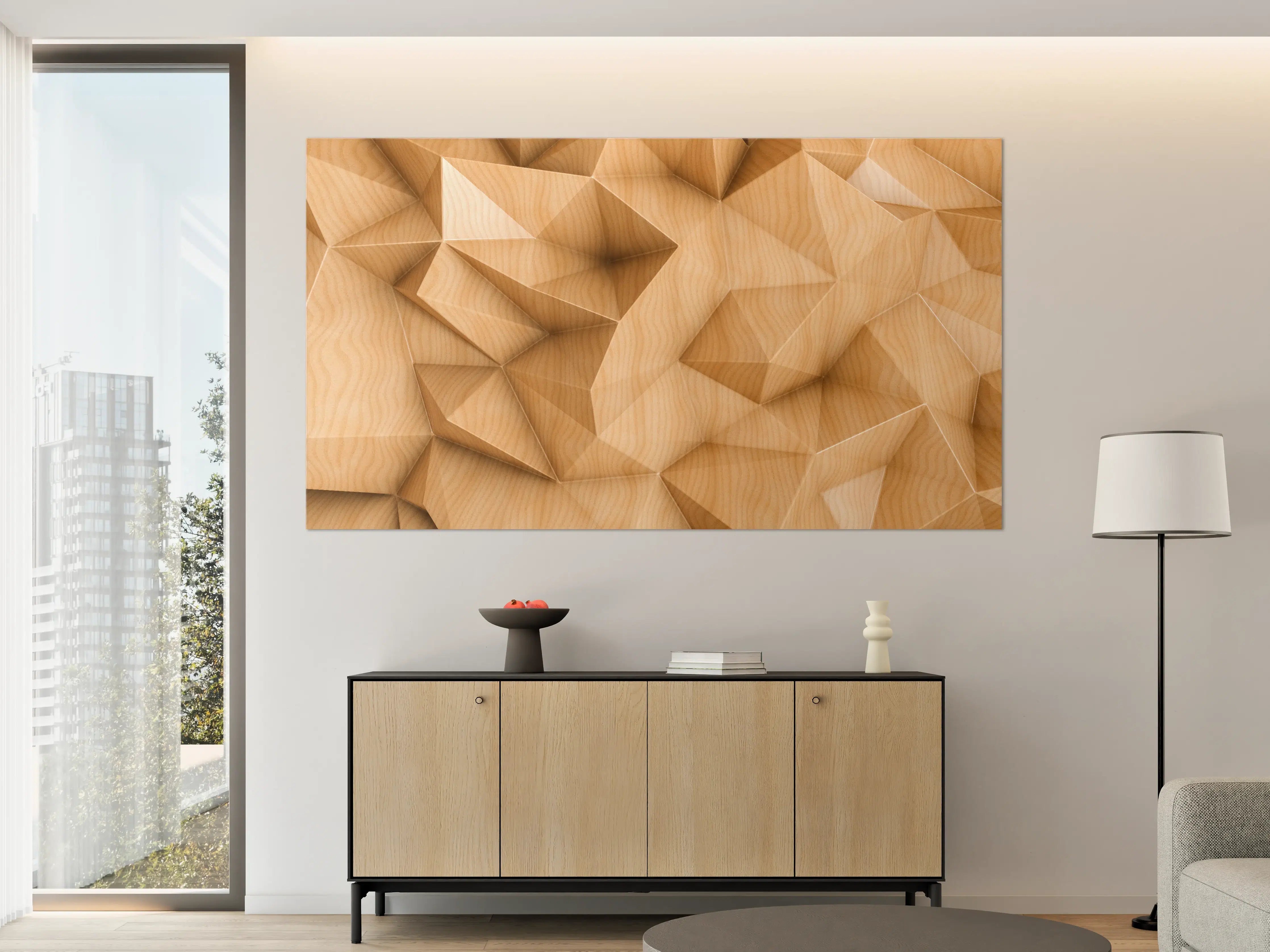Große Wandbilder - Polygonaler abstrakter Hintergrund