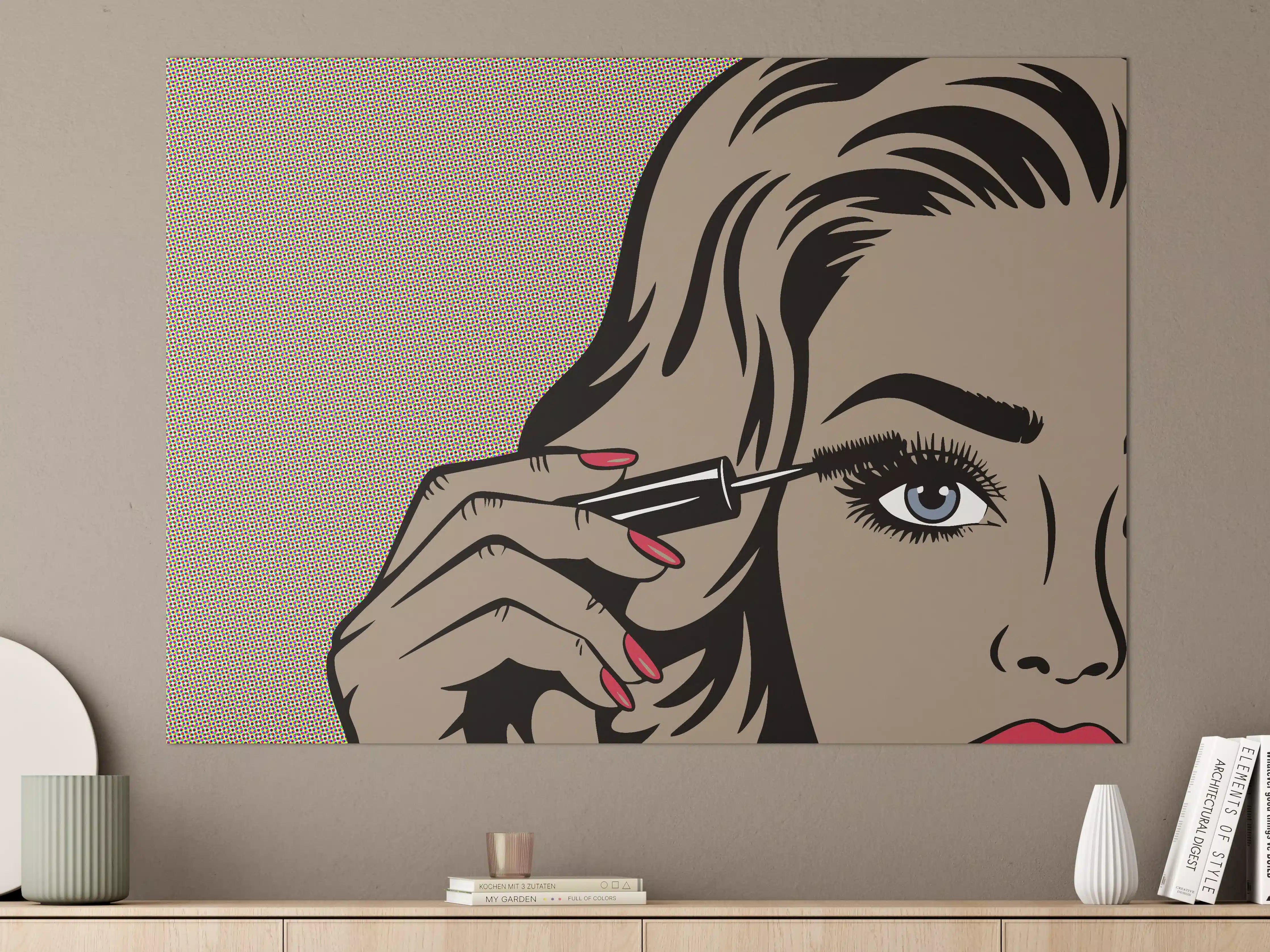 Große Wandbilder - Pop Art Frau mit Make-up