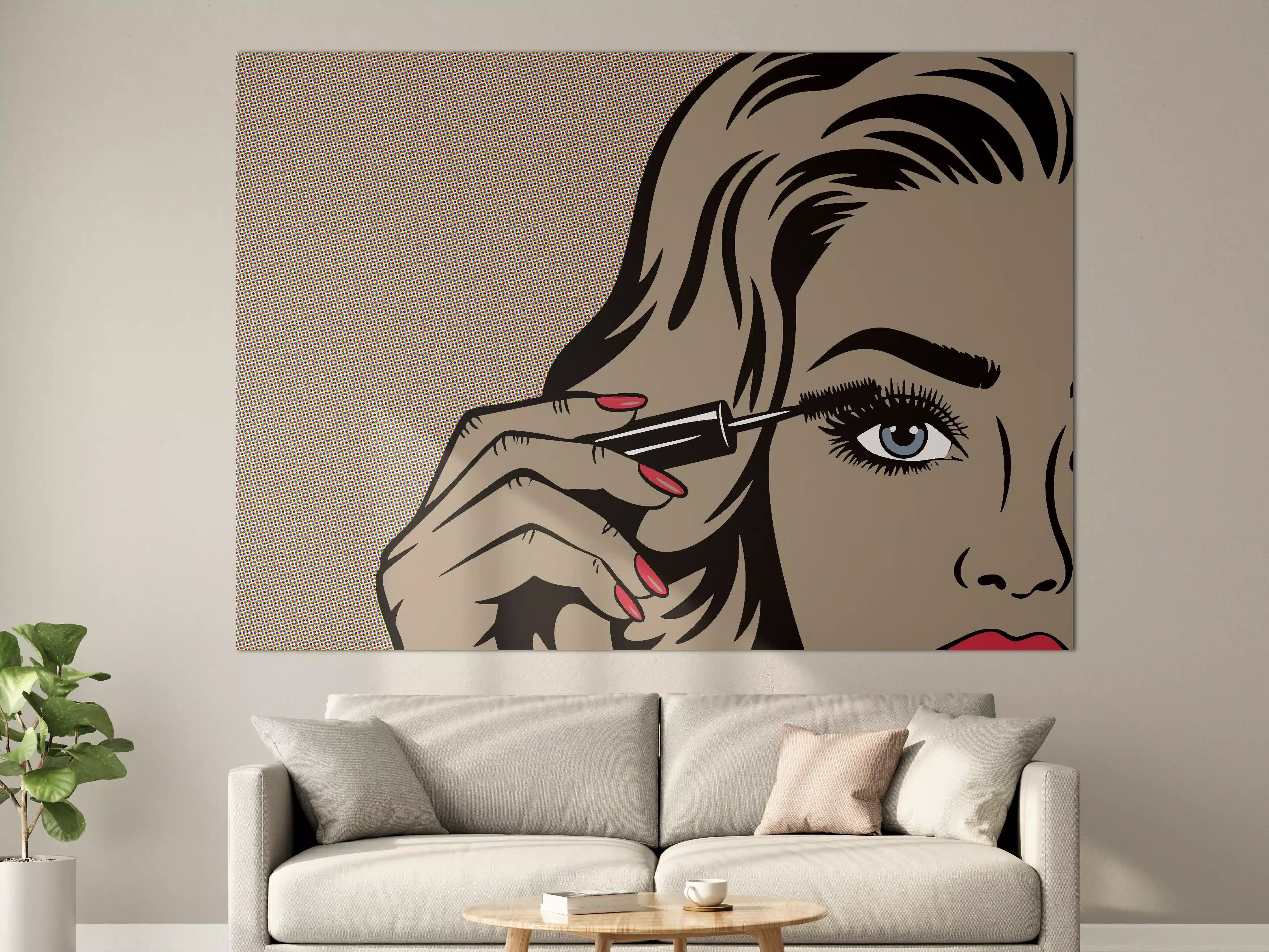 Große Wandbilder - Pop Art Frau mit Make-up