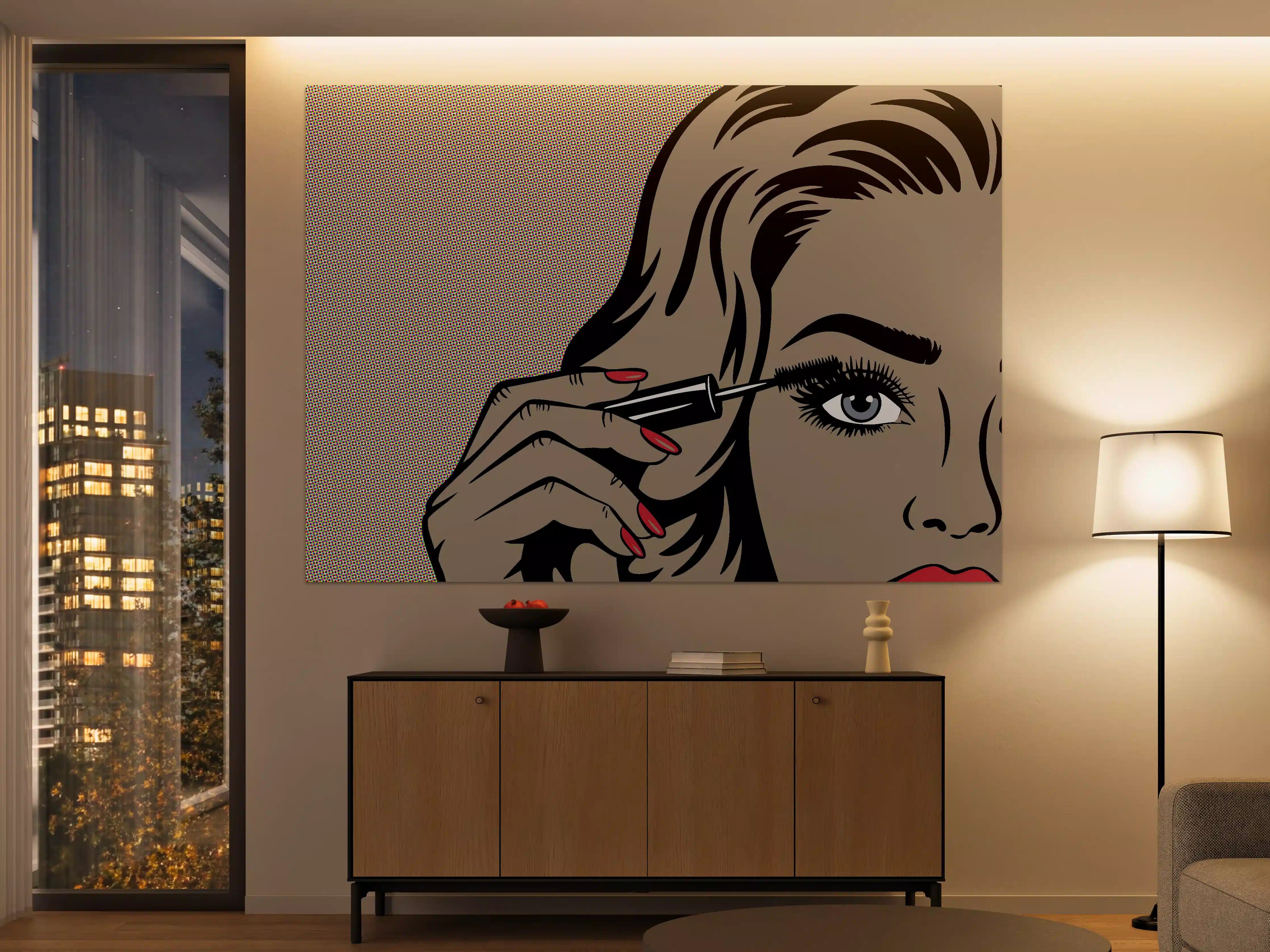 Große Wandbilder - Pop Art Frau mit Make-up