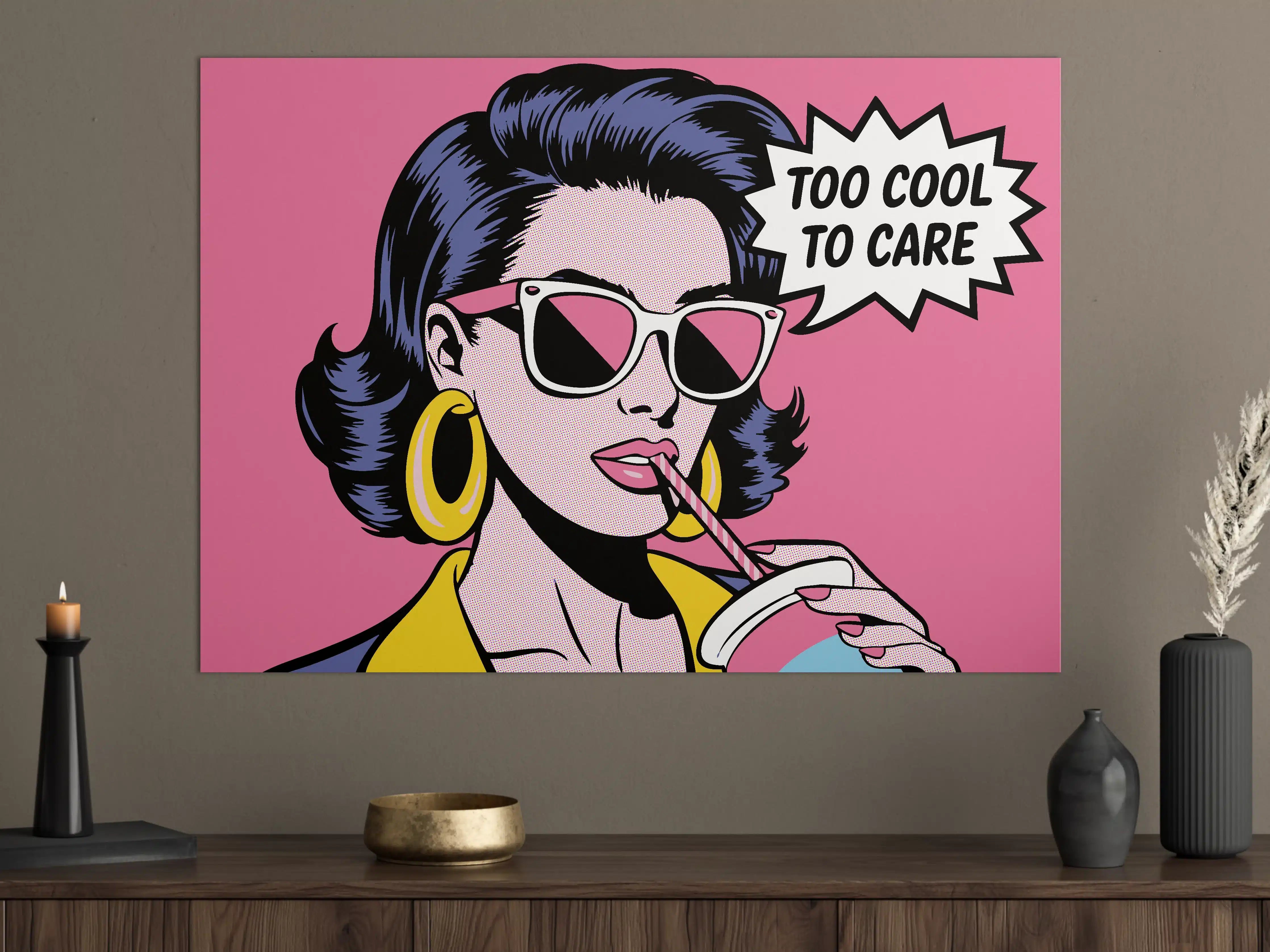 Große Wandbilder - Pop-Art Frau mit Sonnenbrille