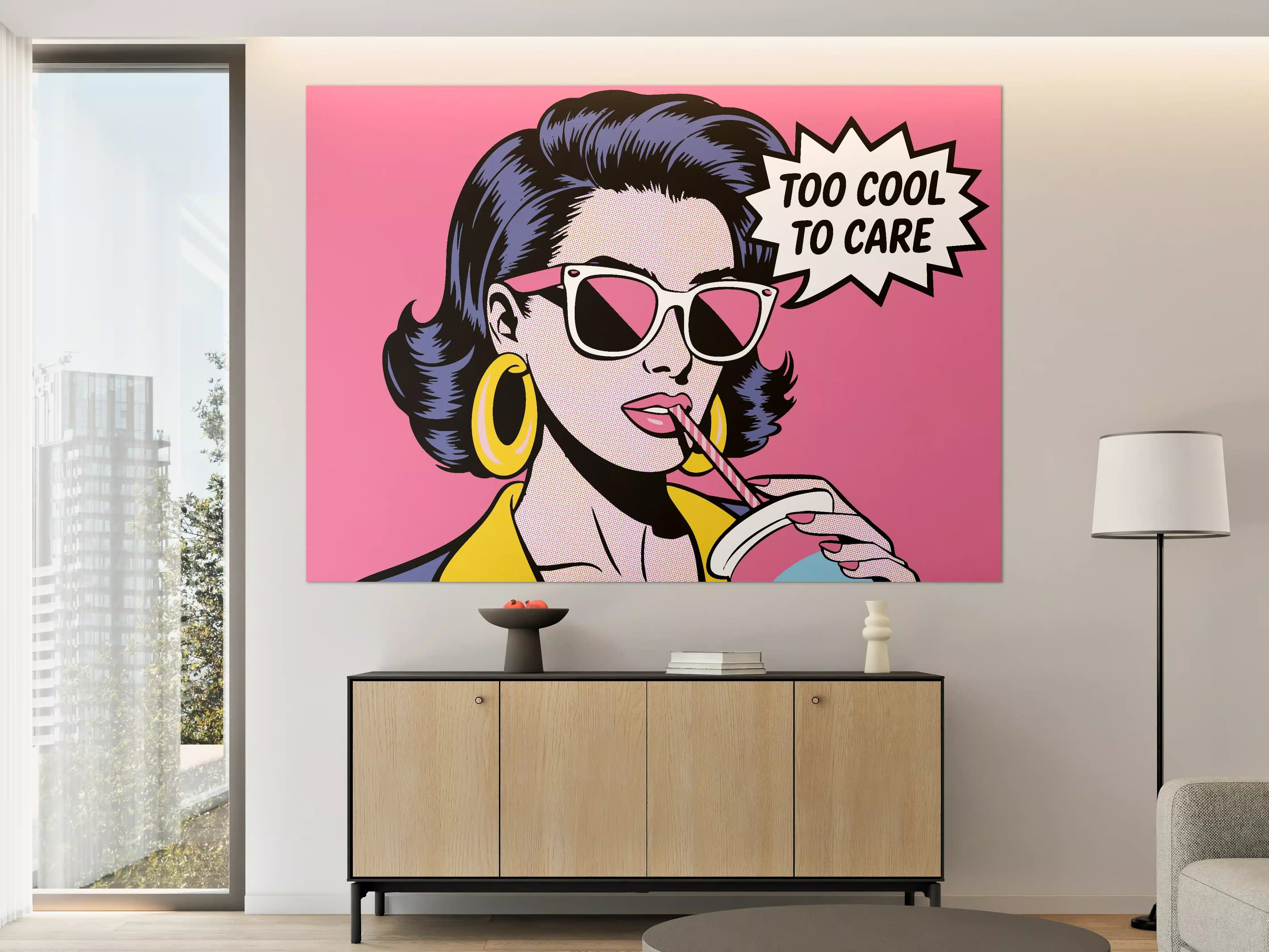 Große Wandbilder - Pop-Art Frau mit Sonnenbrille
