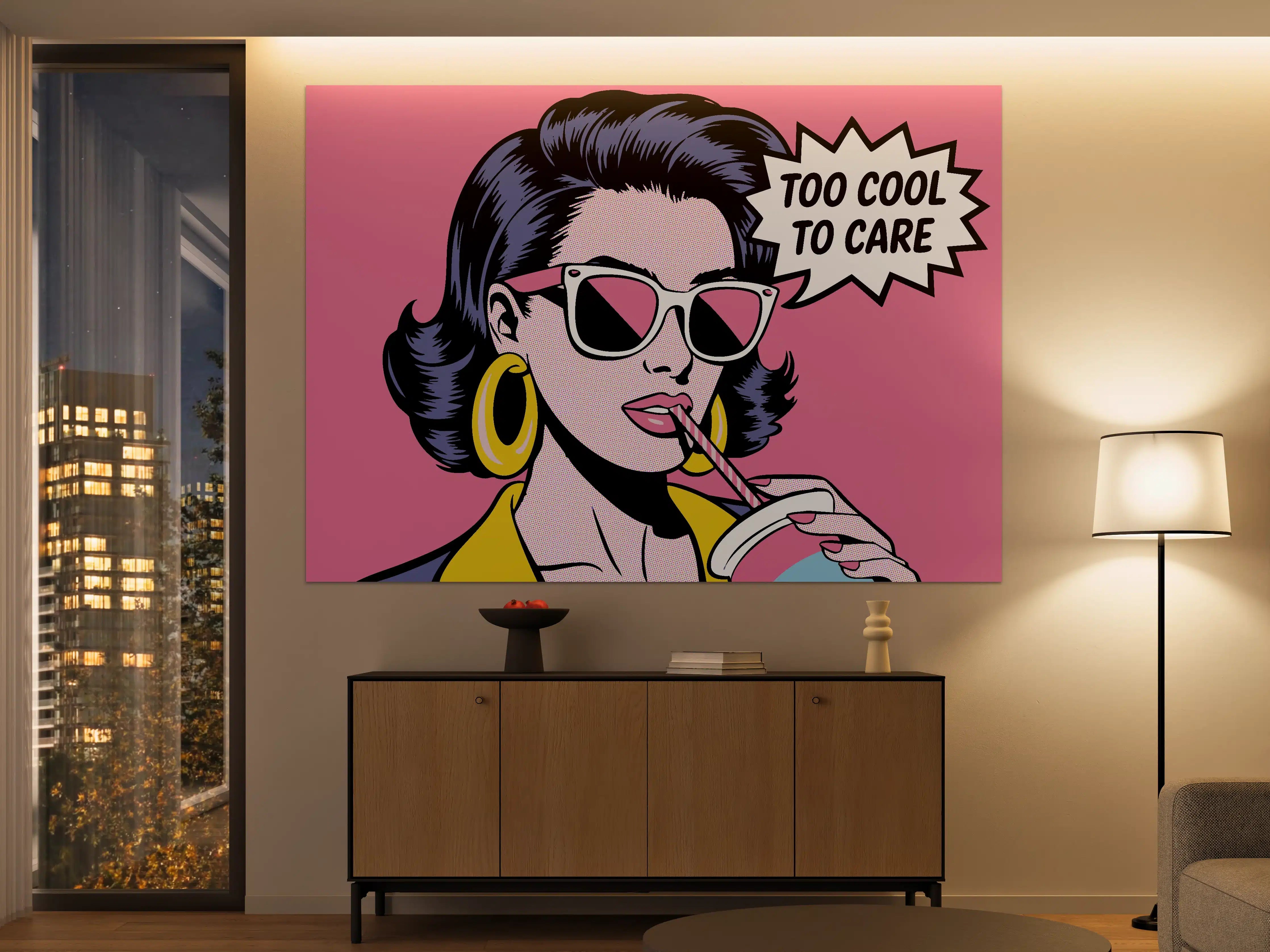 Große Wandbilder - Pop-Art Frau mit Sonnenbrille