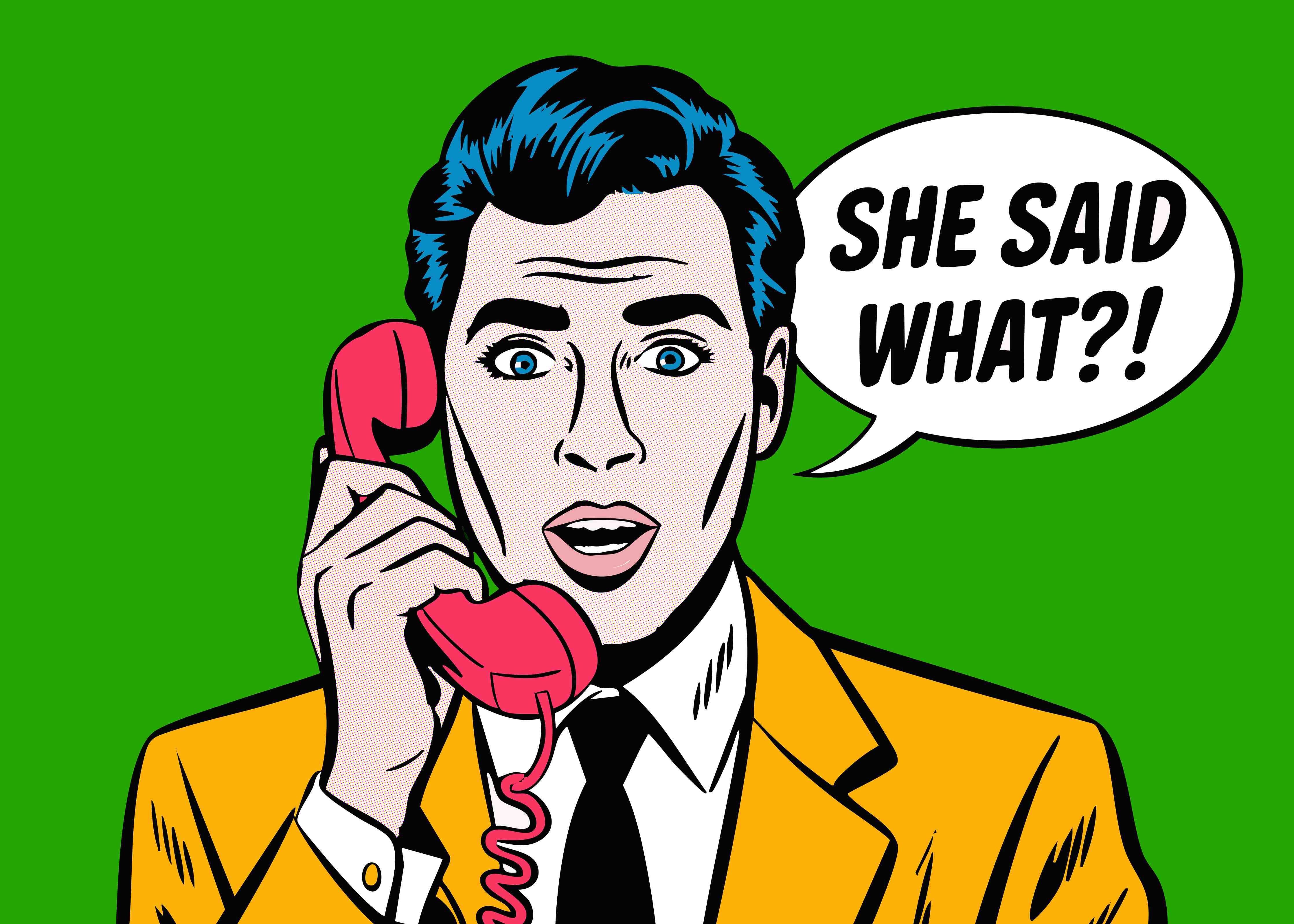Große Wandbilder-Pop Art Frau mit Telefon