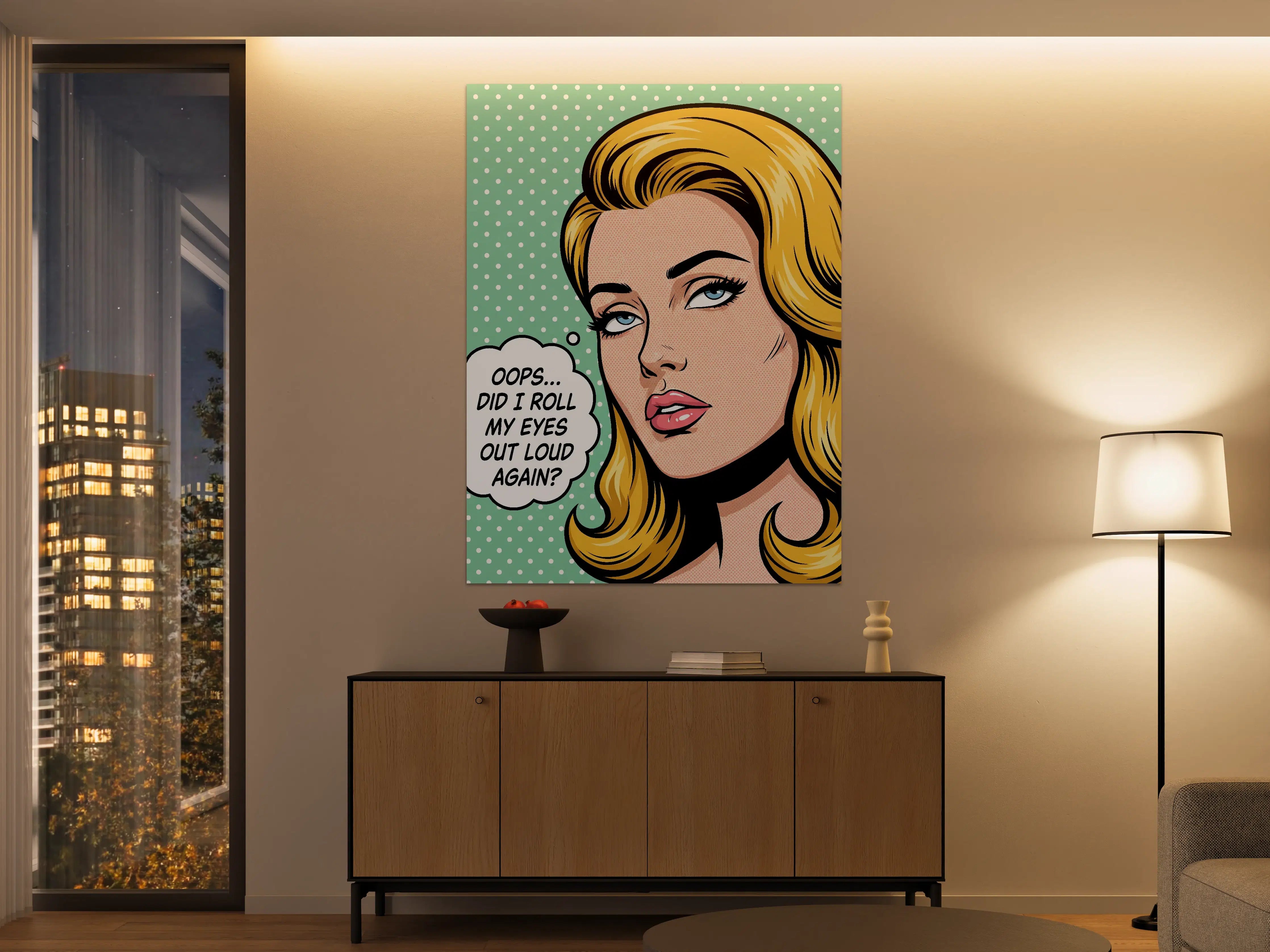 Große Wandbilder - Pop-Art-Girl mit blondem Haar