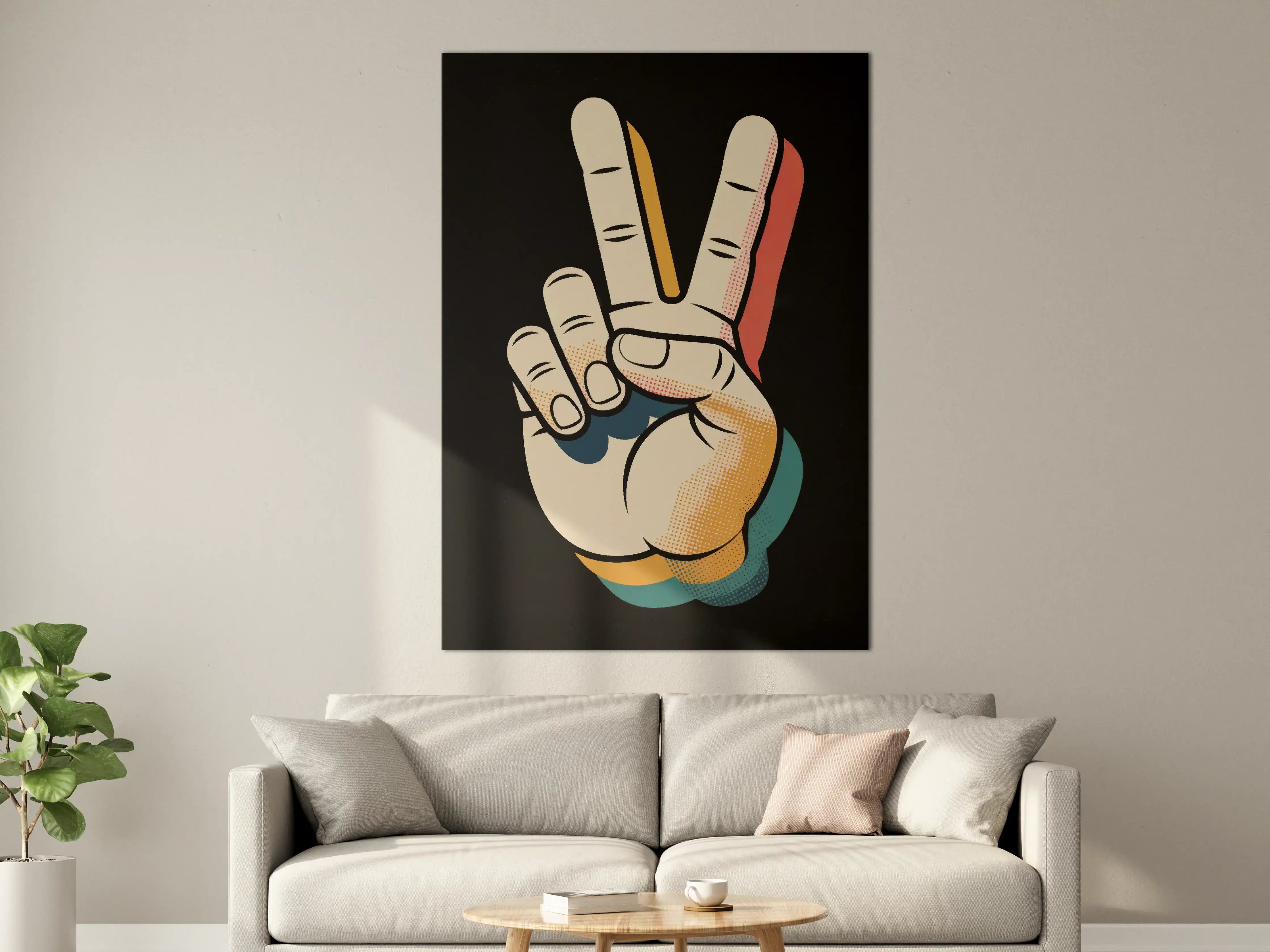 Große Wandbilder - Pop Art Handzeichen in bunten Farben