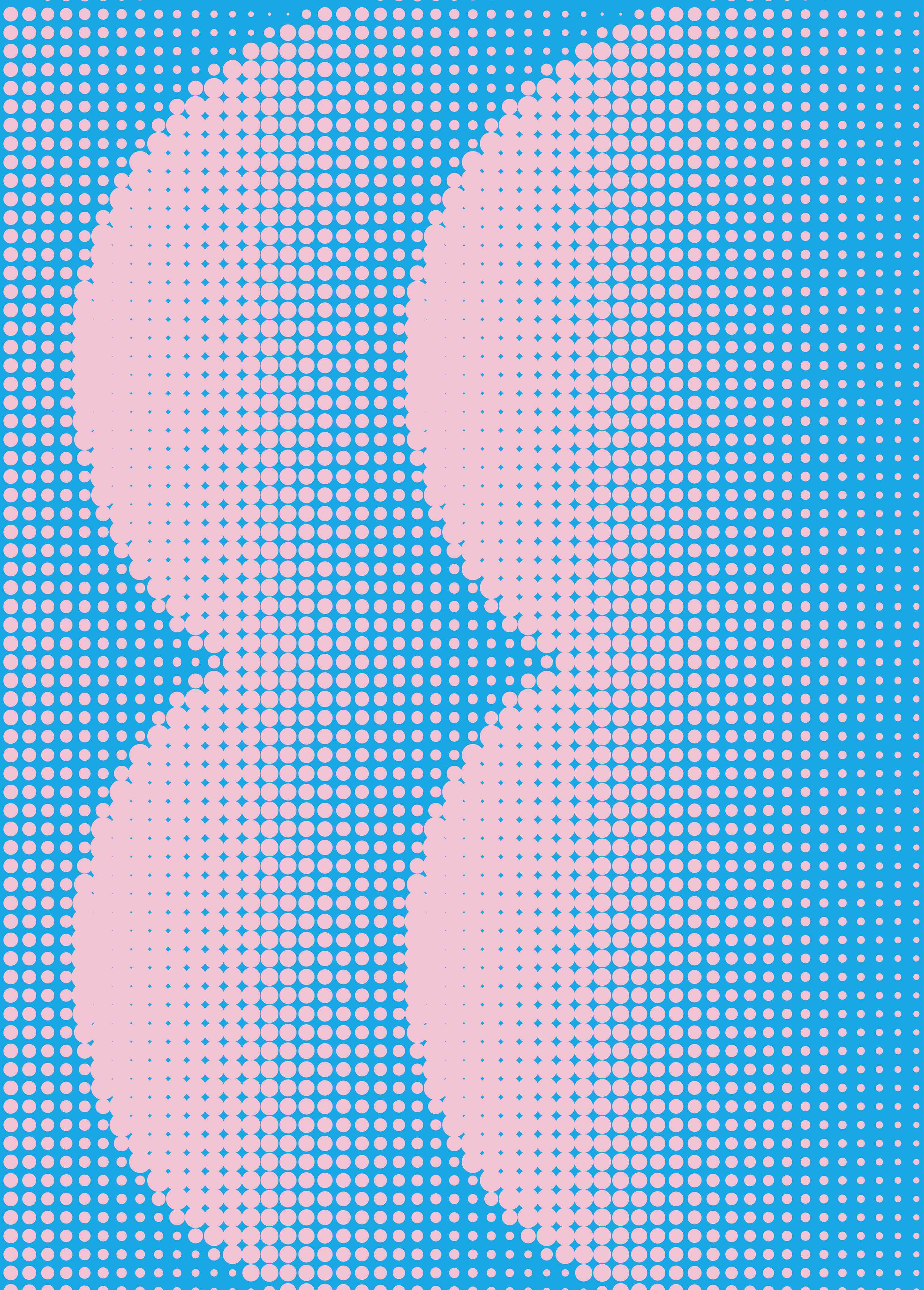 Große Wandbilder-Pop Art Pixeldesign mit Pink und Blau