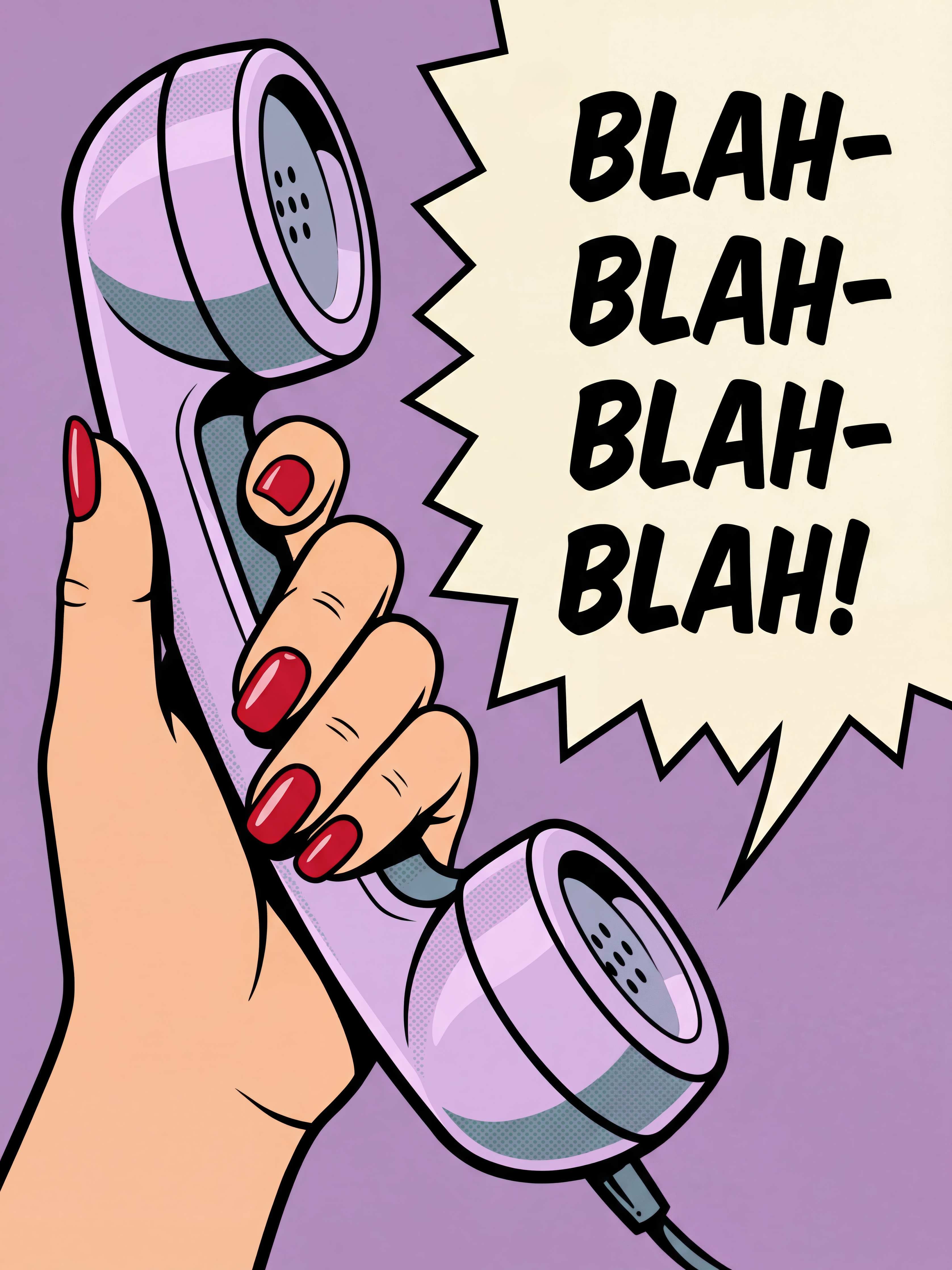 Große Wandbilder-Pop Art Telefon mit Sprechblase