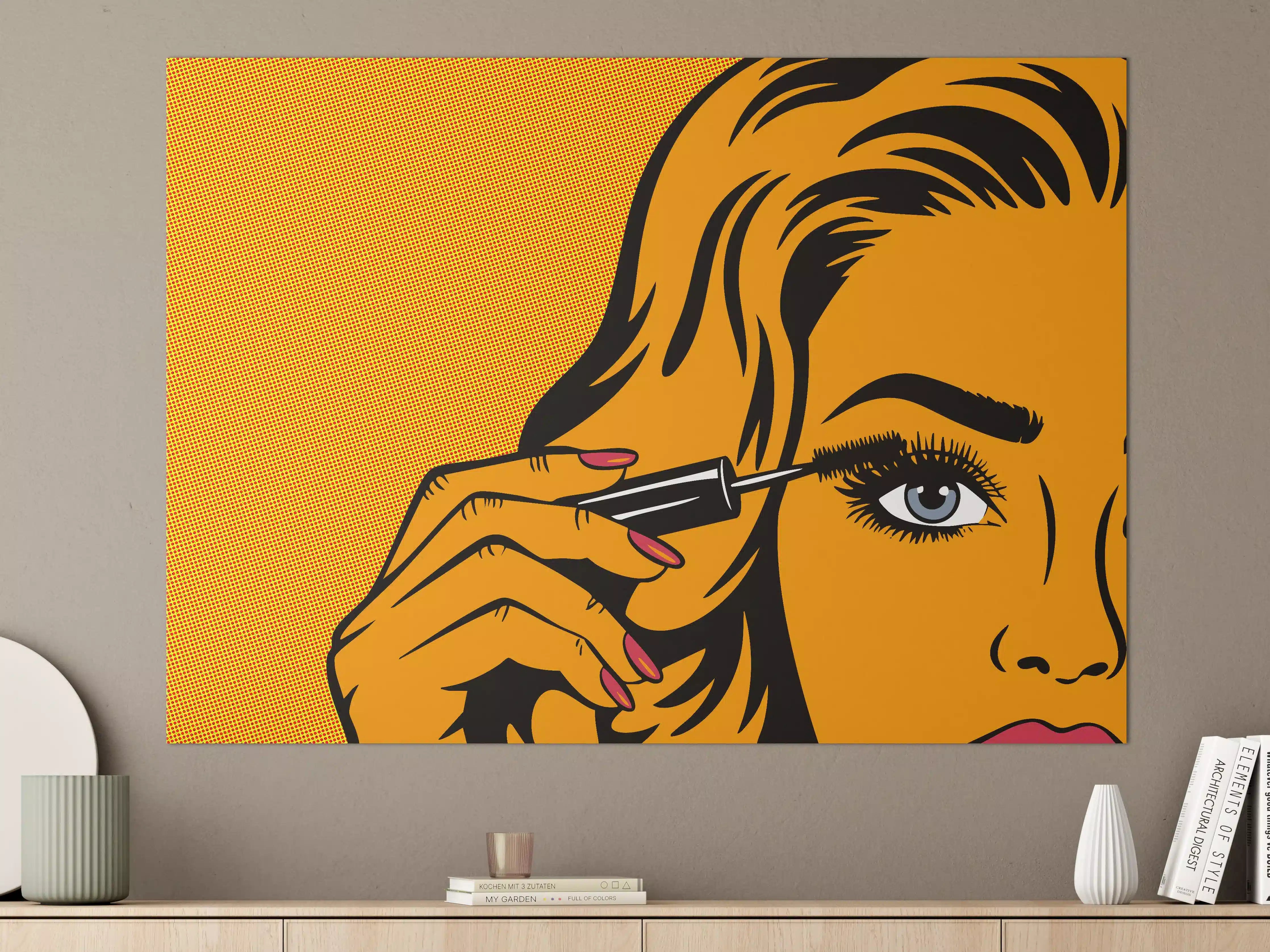 Große Wandbilder - Pop Artwork Frau mit Mascara