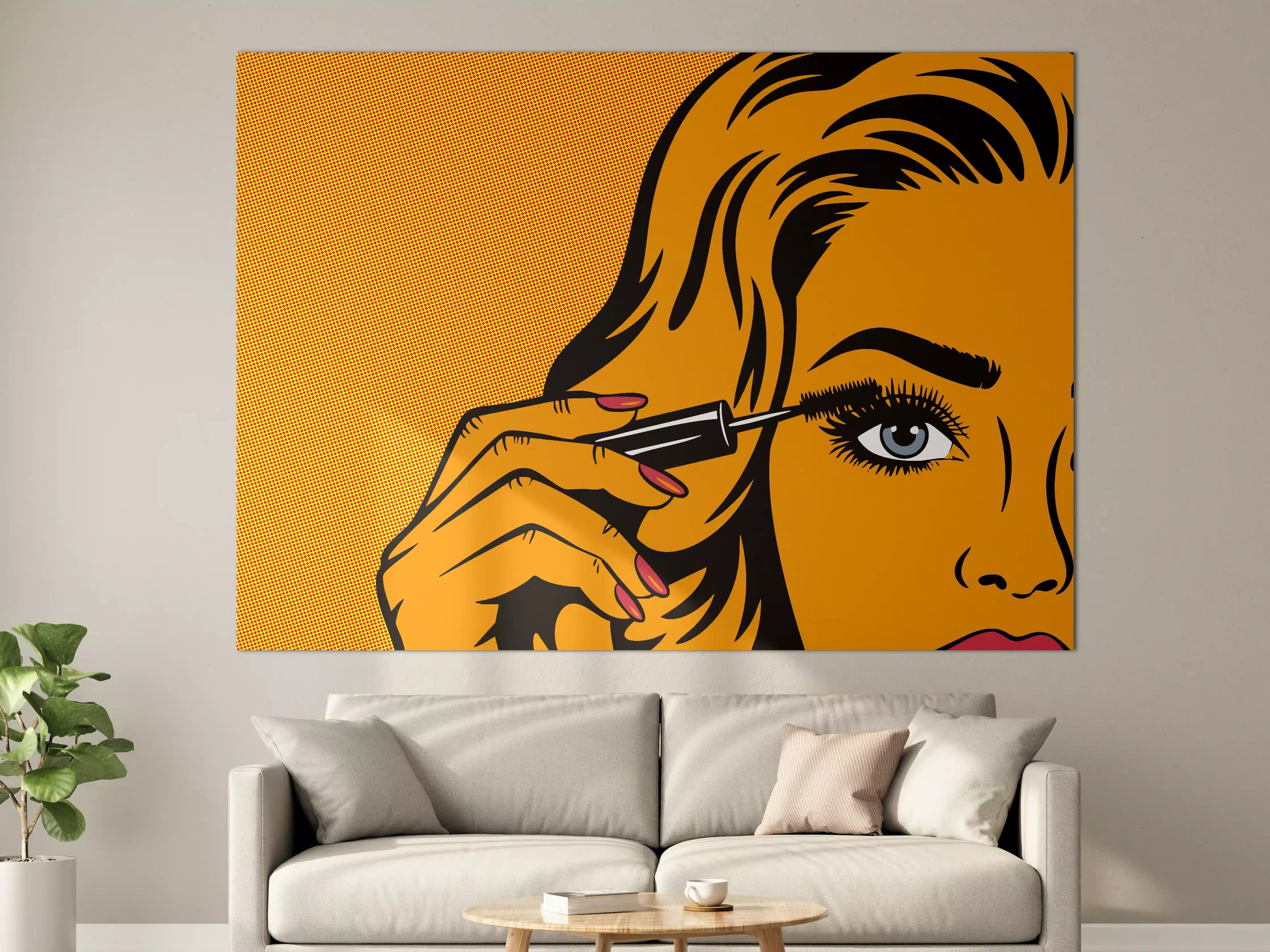 Große Wandbilder - Pop Artwork Frau mit Mascara