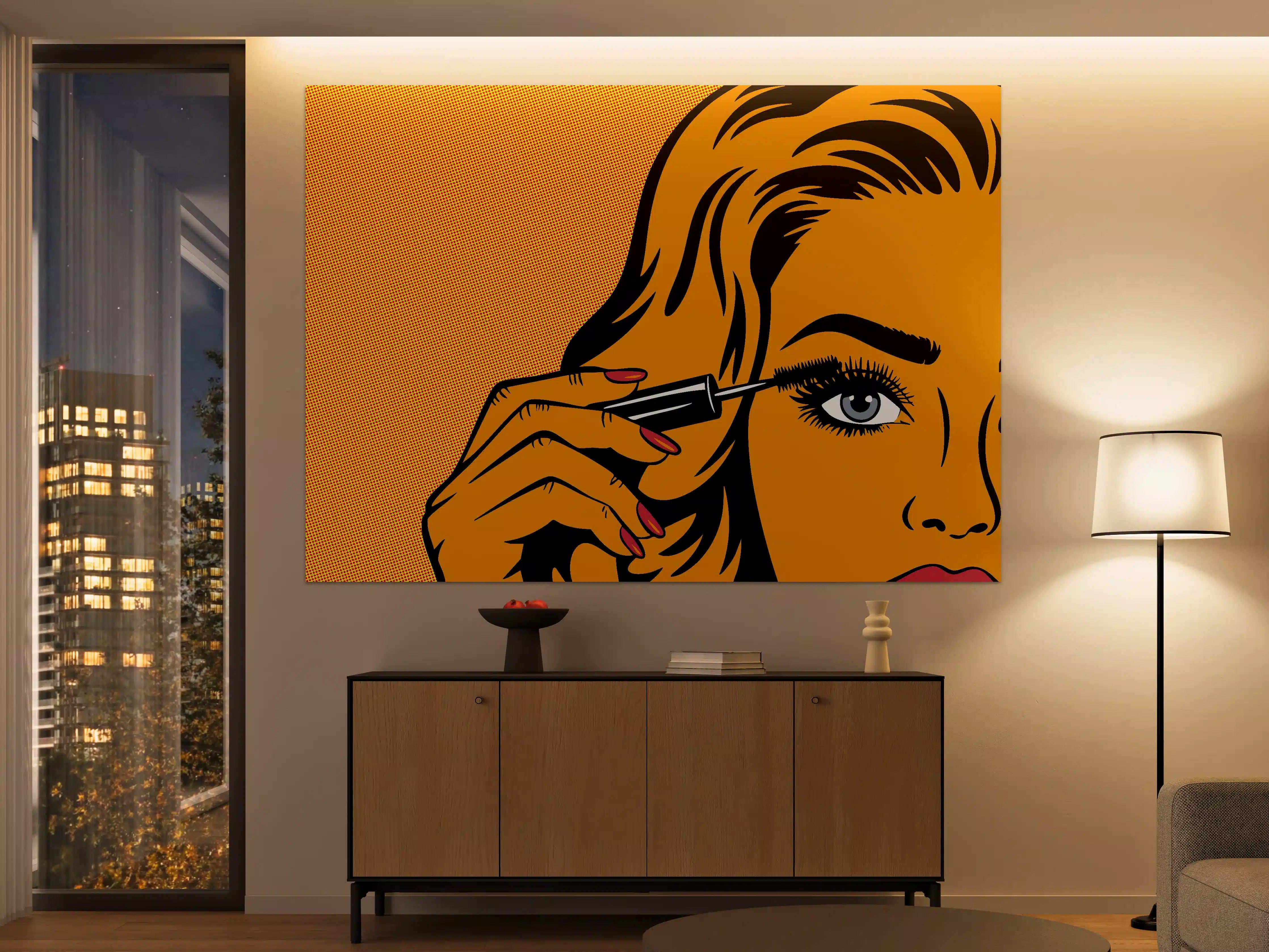 Große Wandbilder - Pop Artwork Frau mit Mascara
