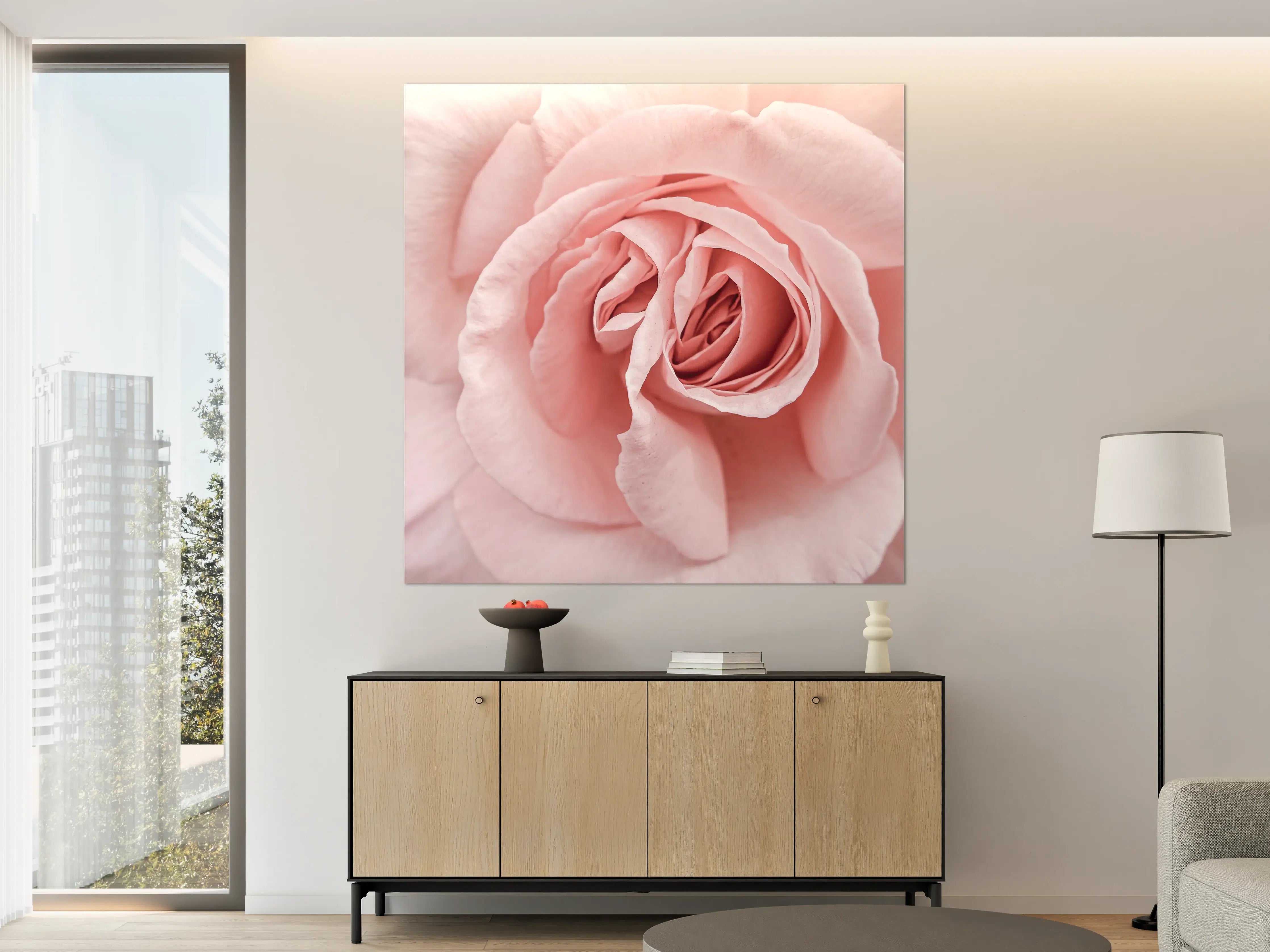 Große Wandbilder - Prächtige rosa Rose
