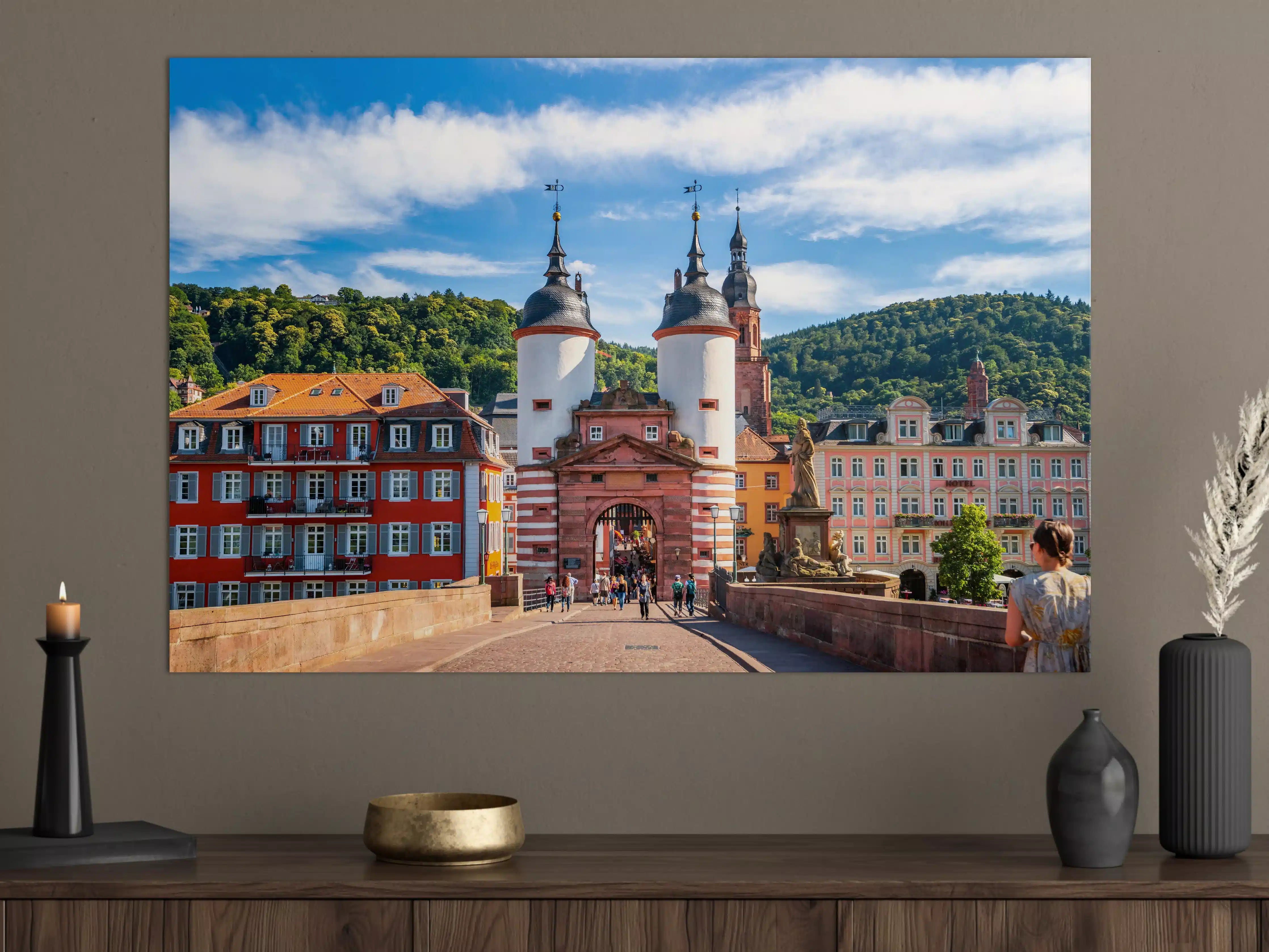 Große Wandbilder - Prächtiger Anblick auf Brücke in Heidelberg