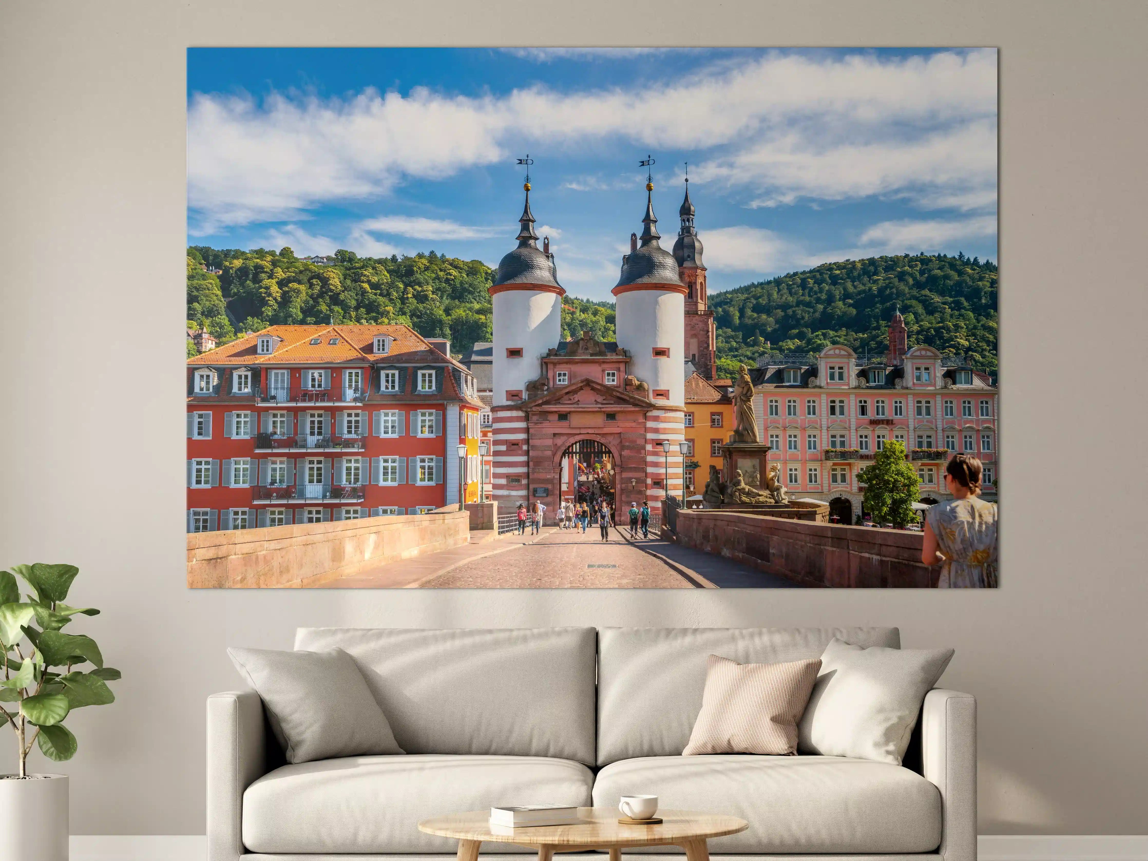 Große Wandbilder - Prächtiger Anblick auf Brücke in Heidelberg
