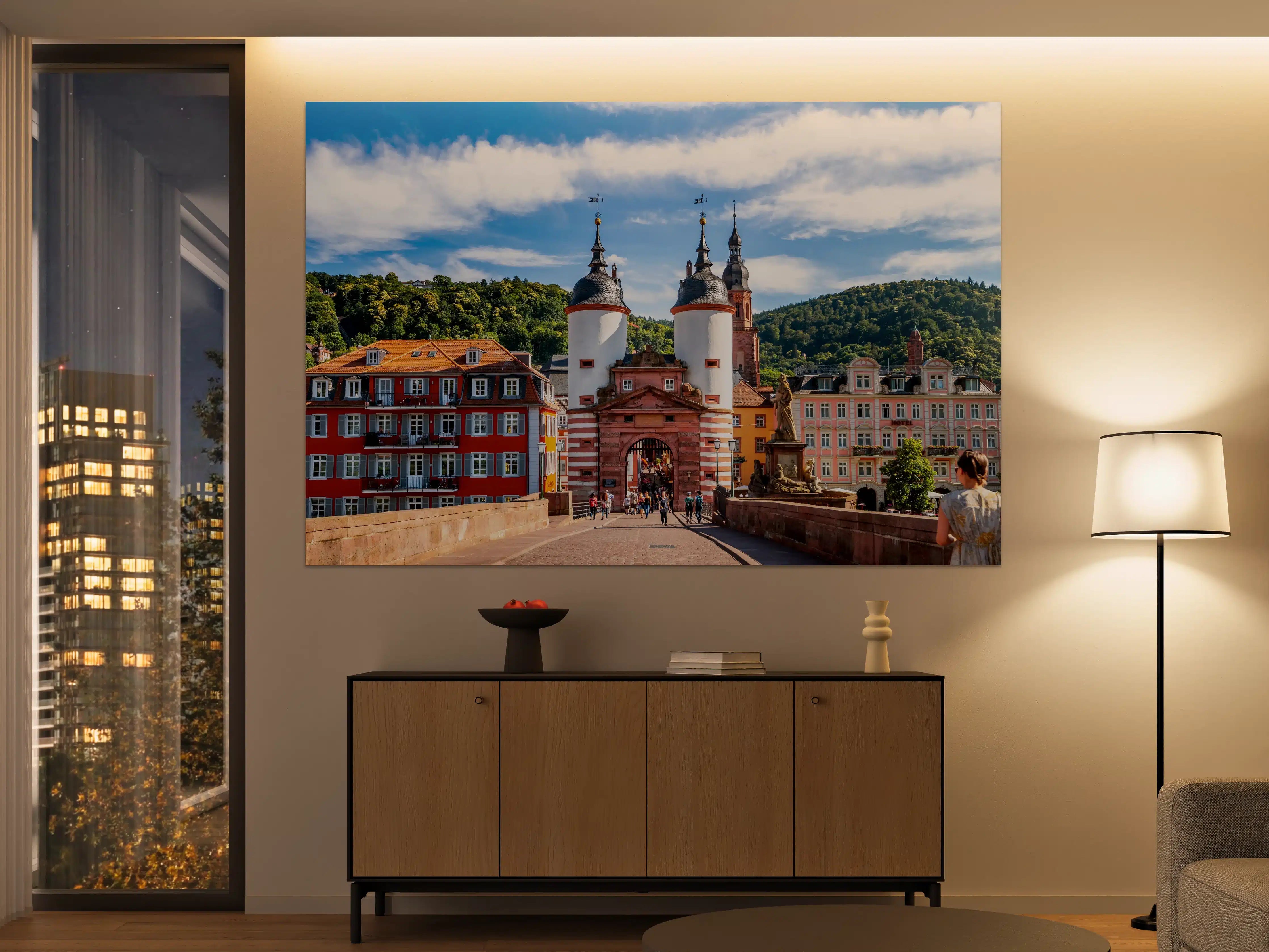 Große Wandbilder - Prächtiger Anblick auf Brücke in Heidelberg