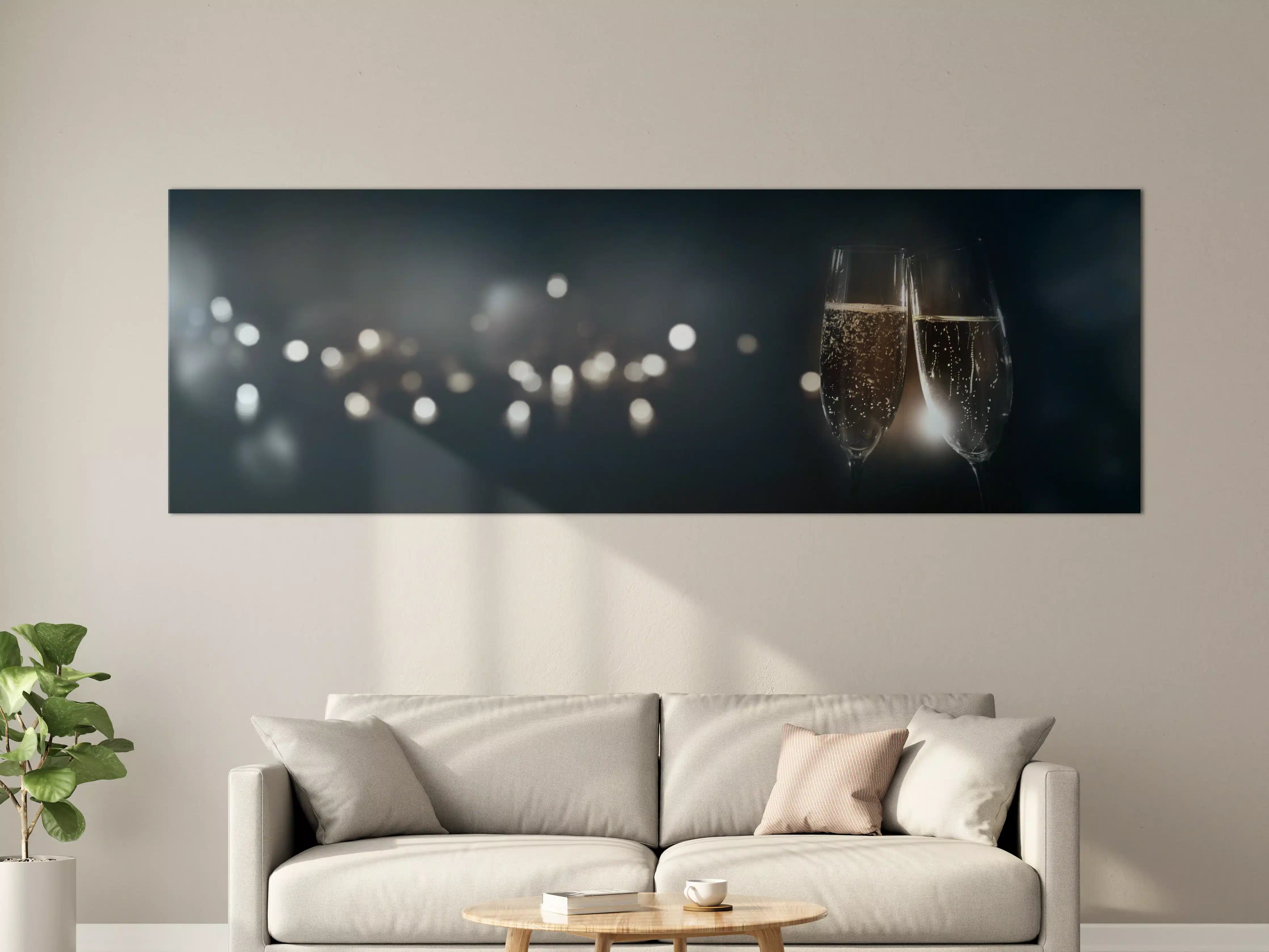 Große Wandbilder - Prickelndes Champagner Toast