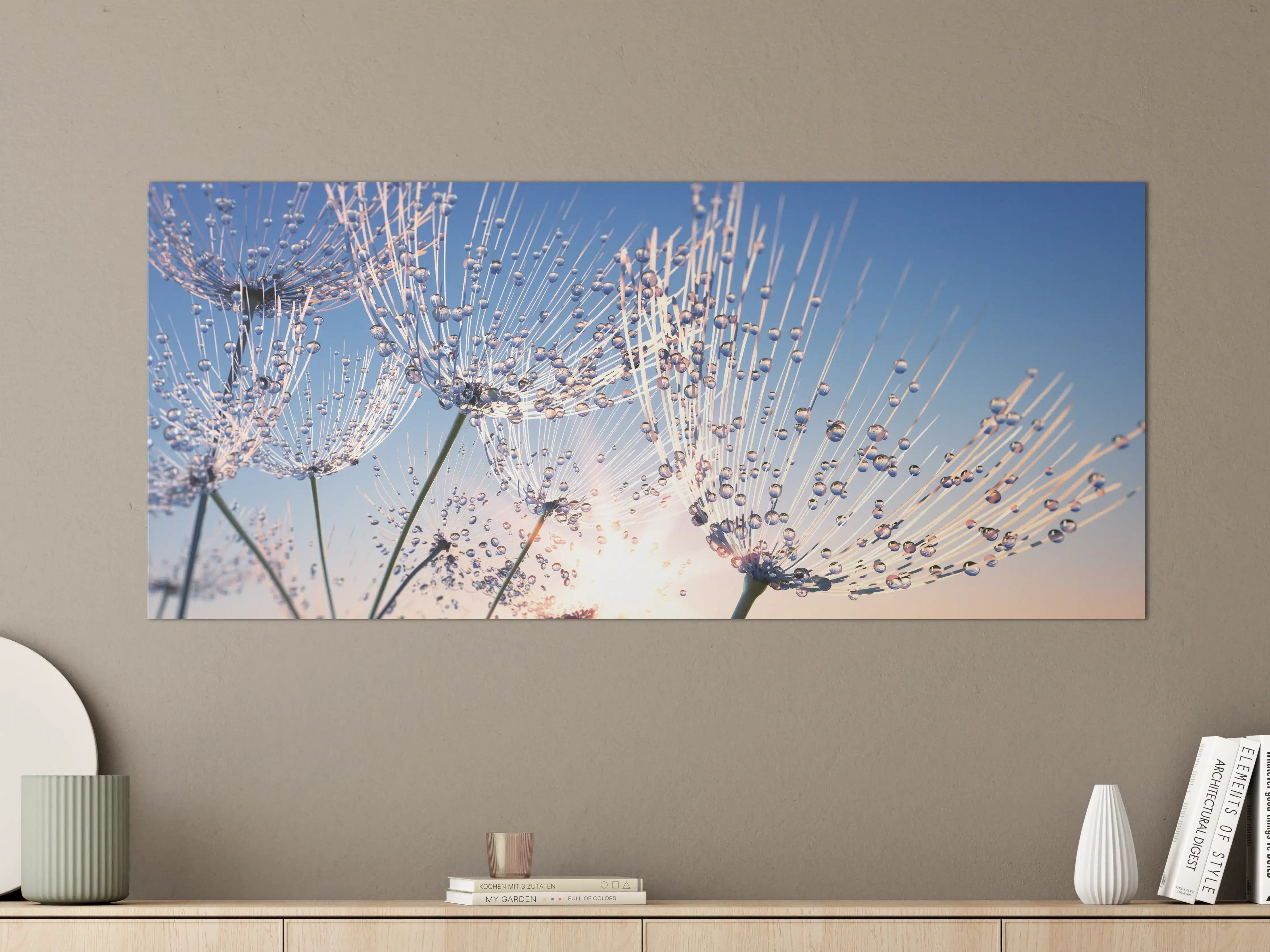 Große Wandbilder - Pusteblume mit Tautropfen