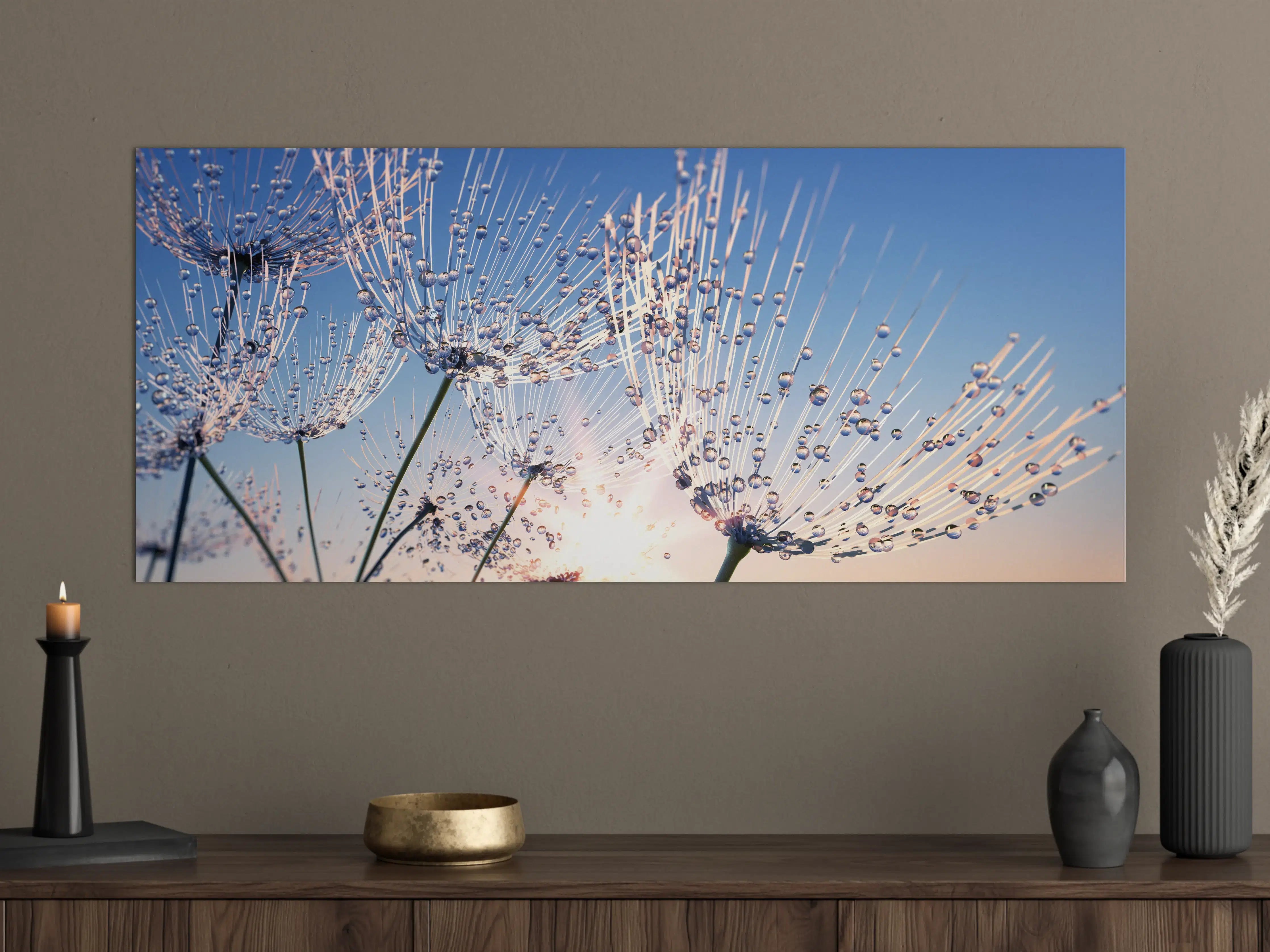 Große Wandbilder - Pusteblume mit Tautropfen