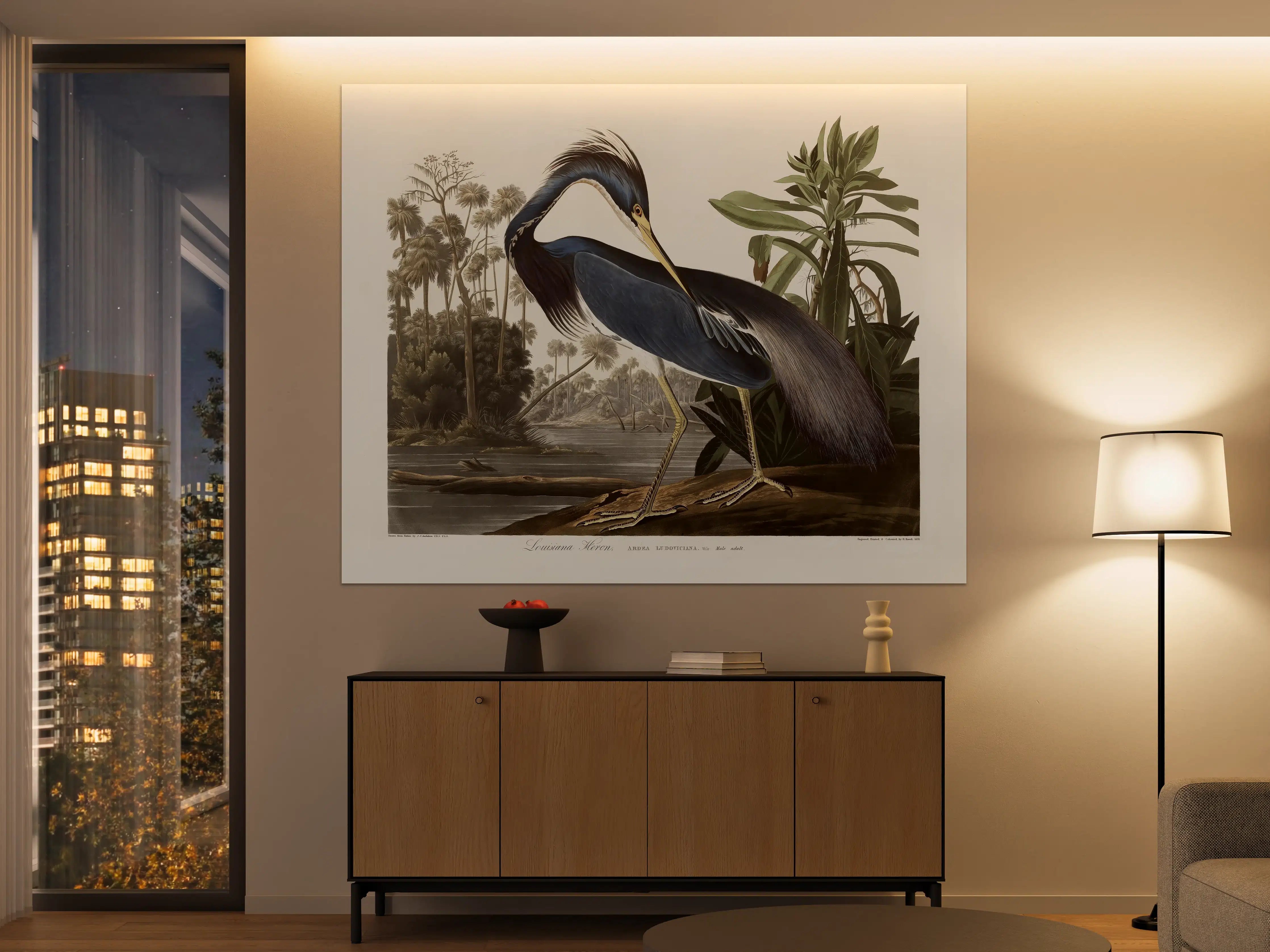 Große Wandbilder - Reiher Portrait - John James Audubon