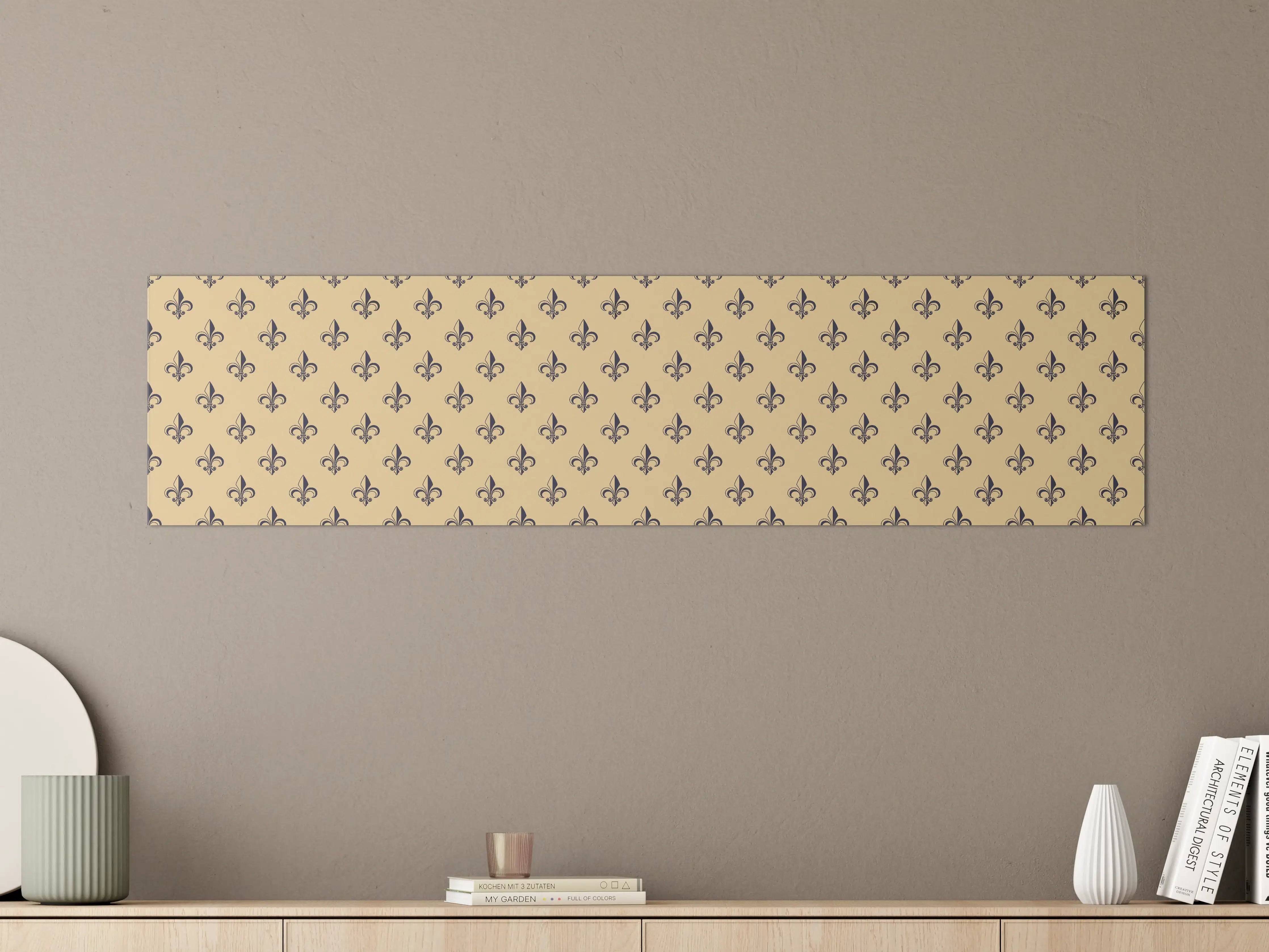 Große Wandbilder - Retro-Muster Gold Braun