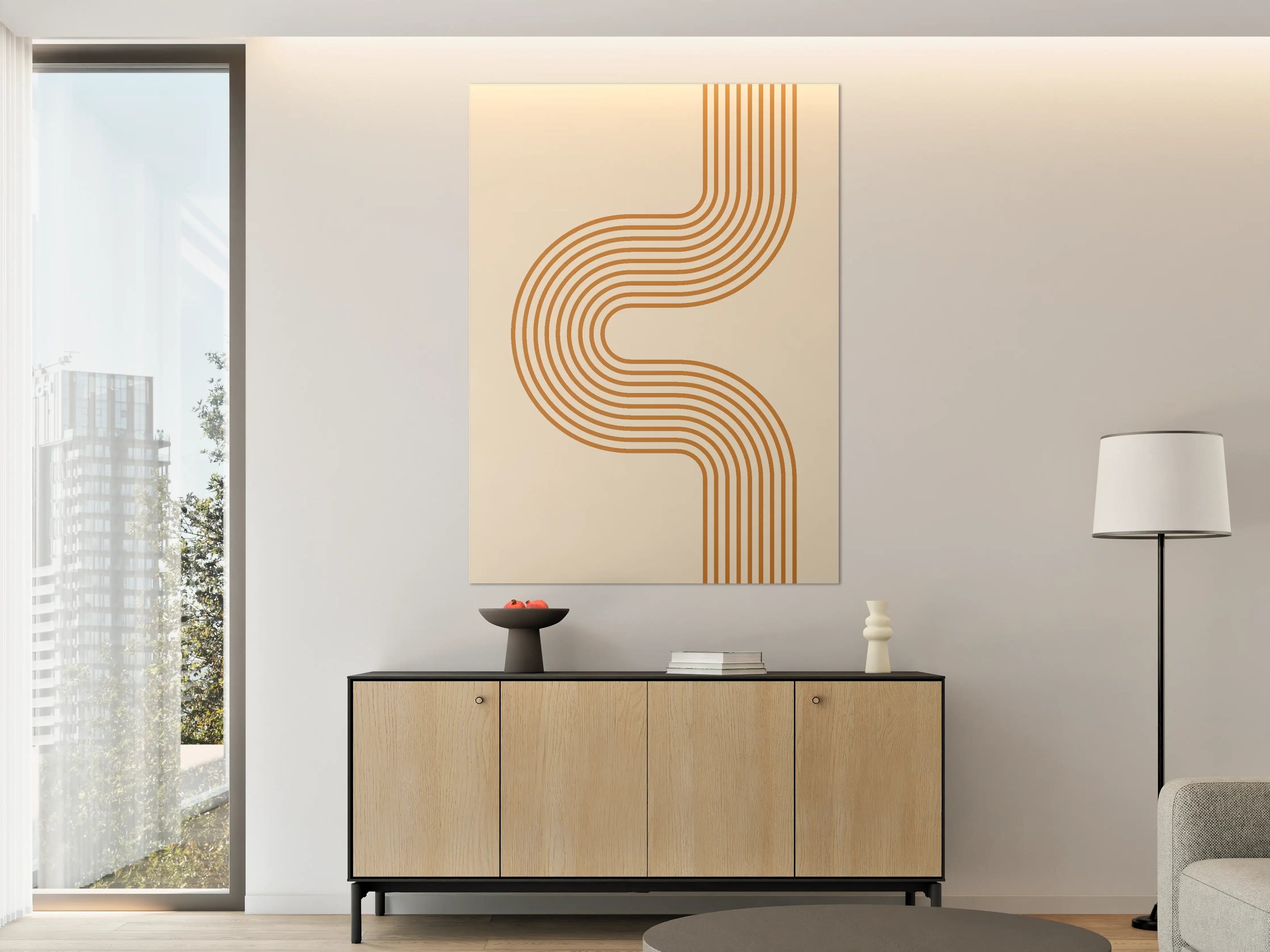 Große Wandbilder - Retro-geometrisches Wandbild