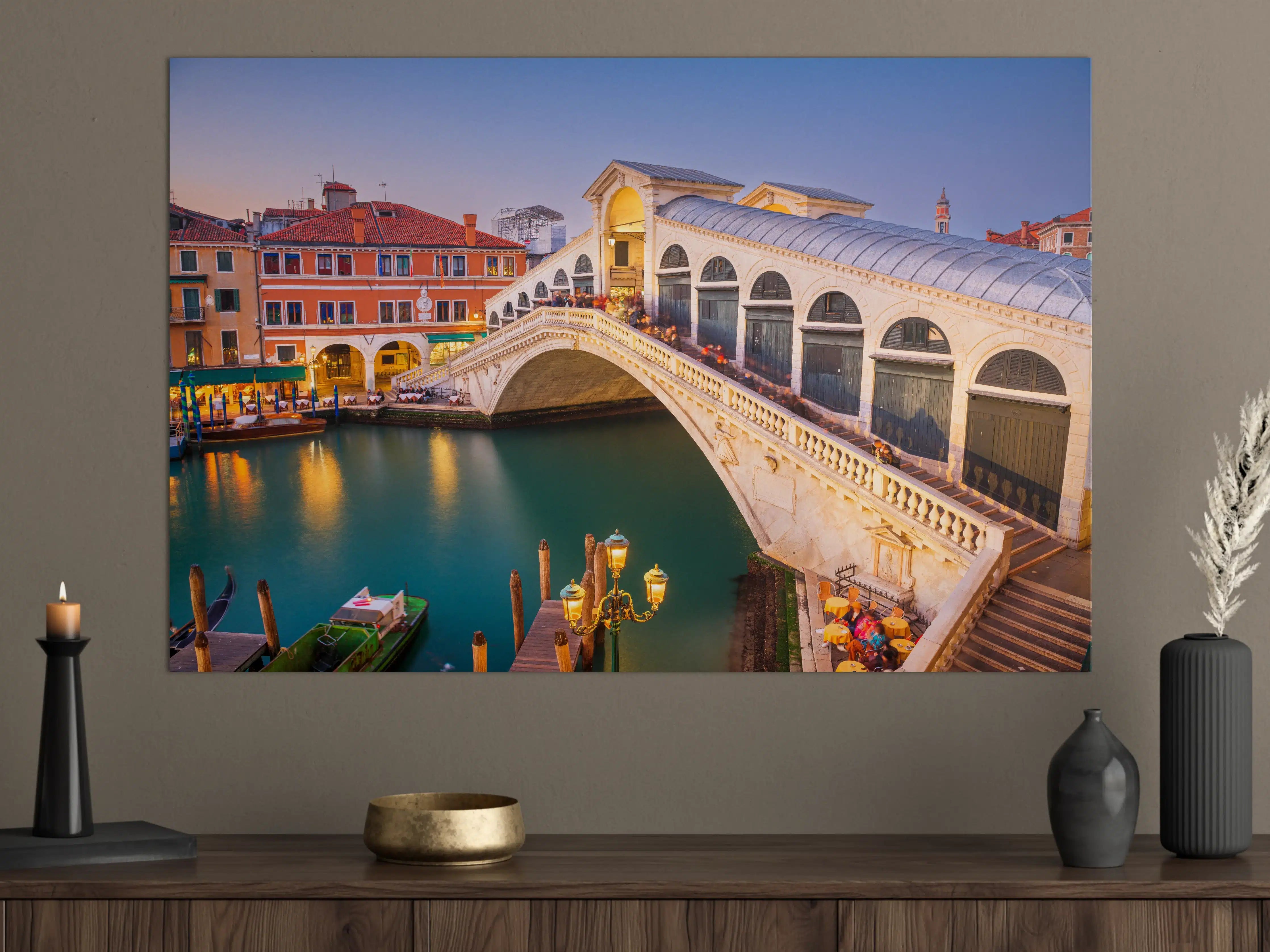 Große Wandbilder - Rialto-Brücke über dem Canal Grande in Venedig