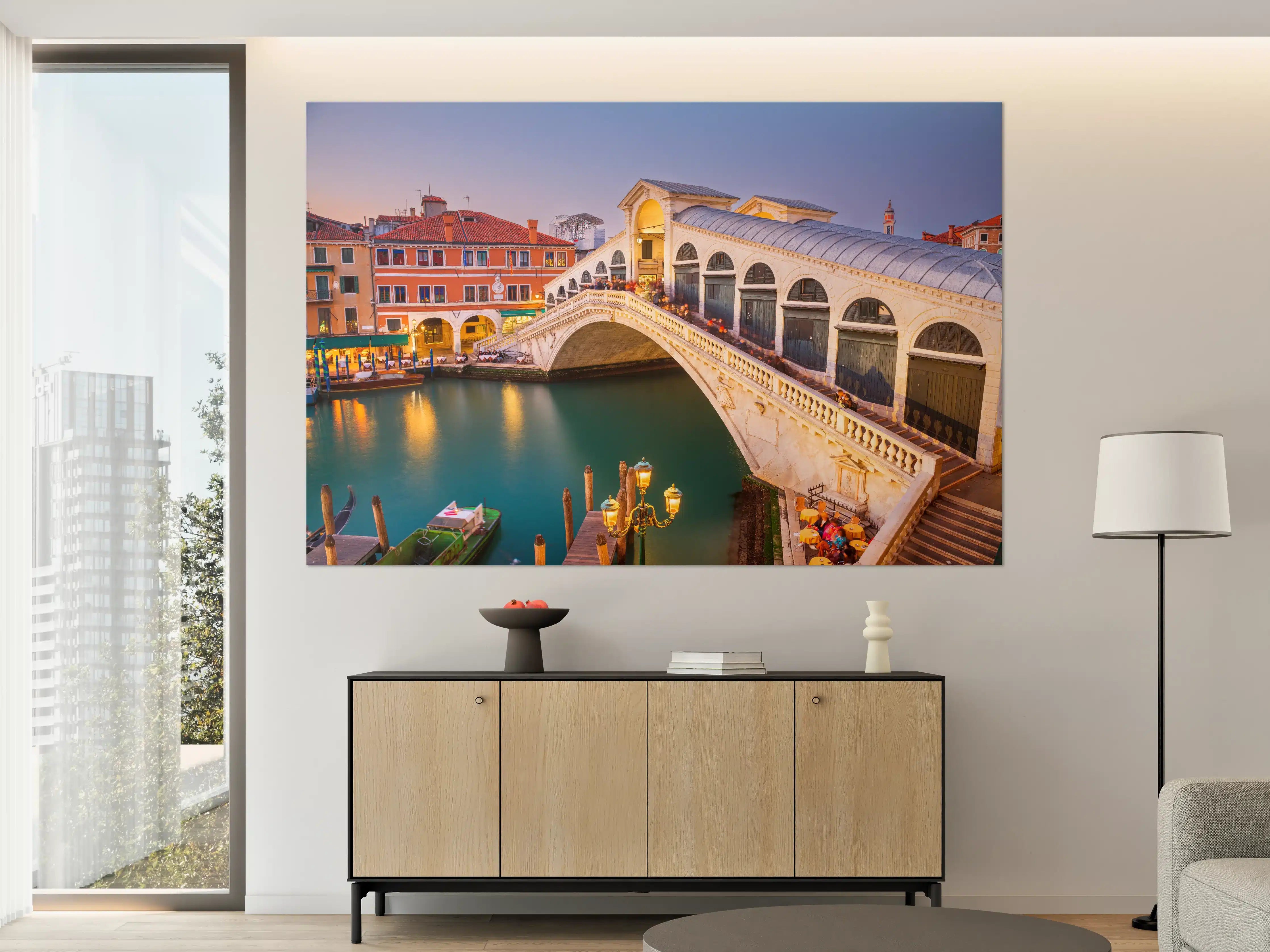 Große Wandbilder - Rialto-Brücke über dem Canal Grande in Venedig