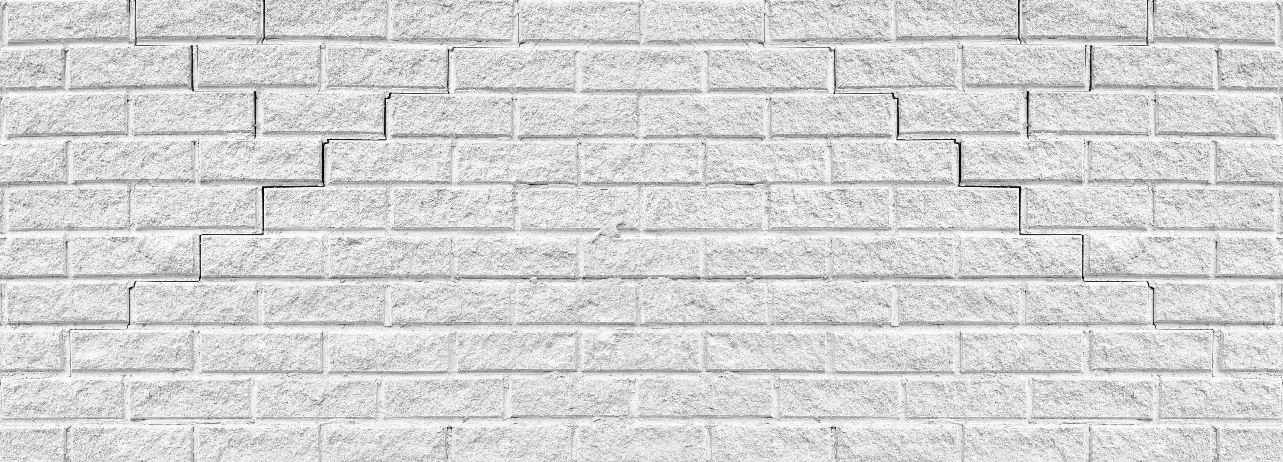 Große Wandbilder-Rissige weiße Ziegelwand 