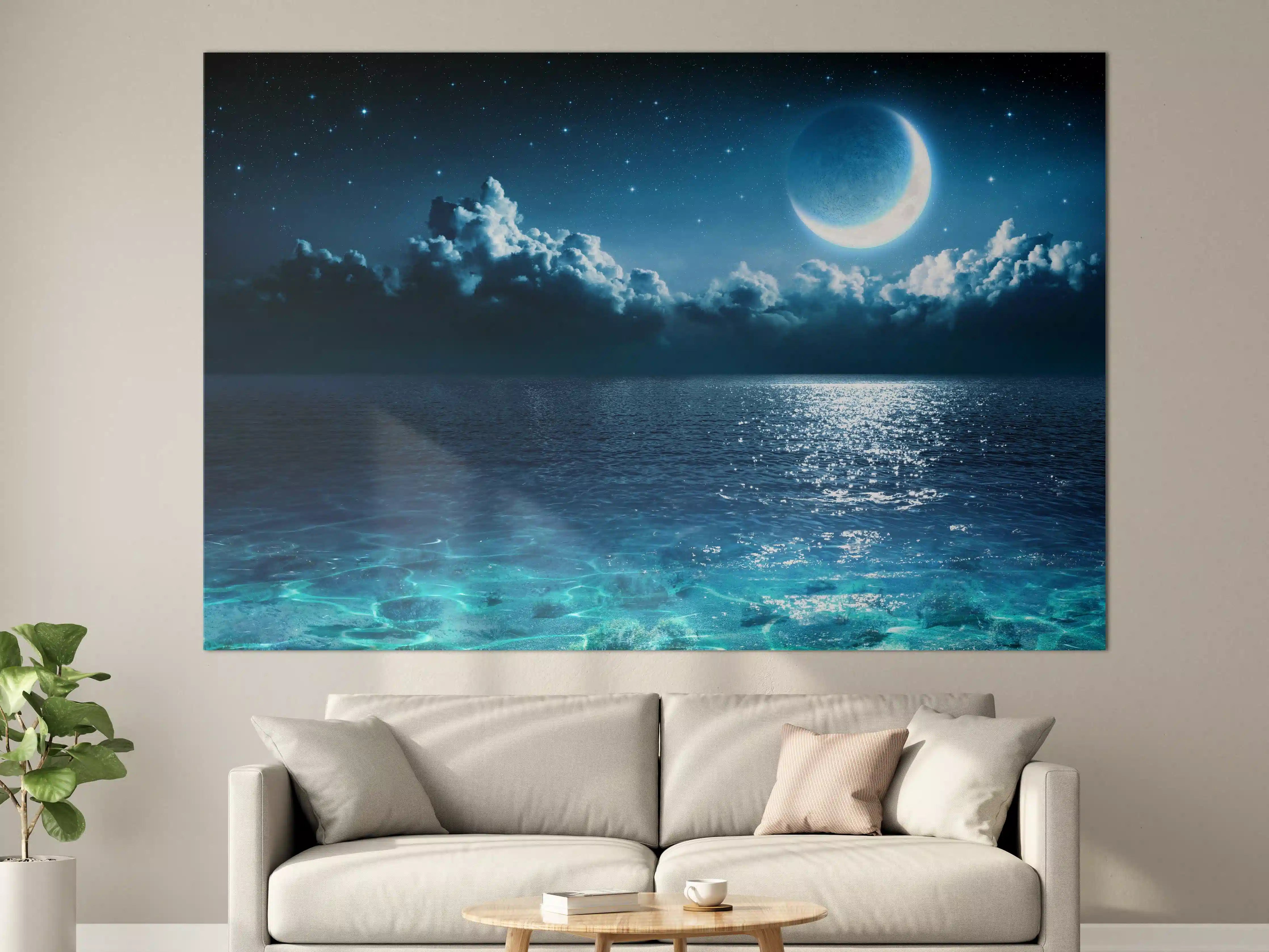 Große Wandbilder - Romantischer Mond - magische Nacht