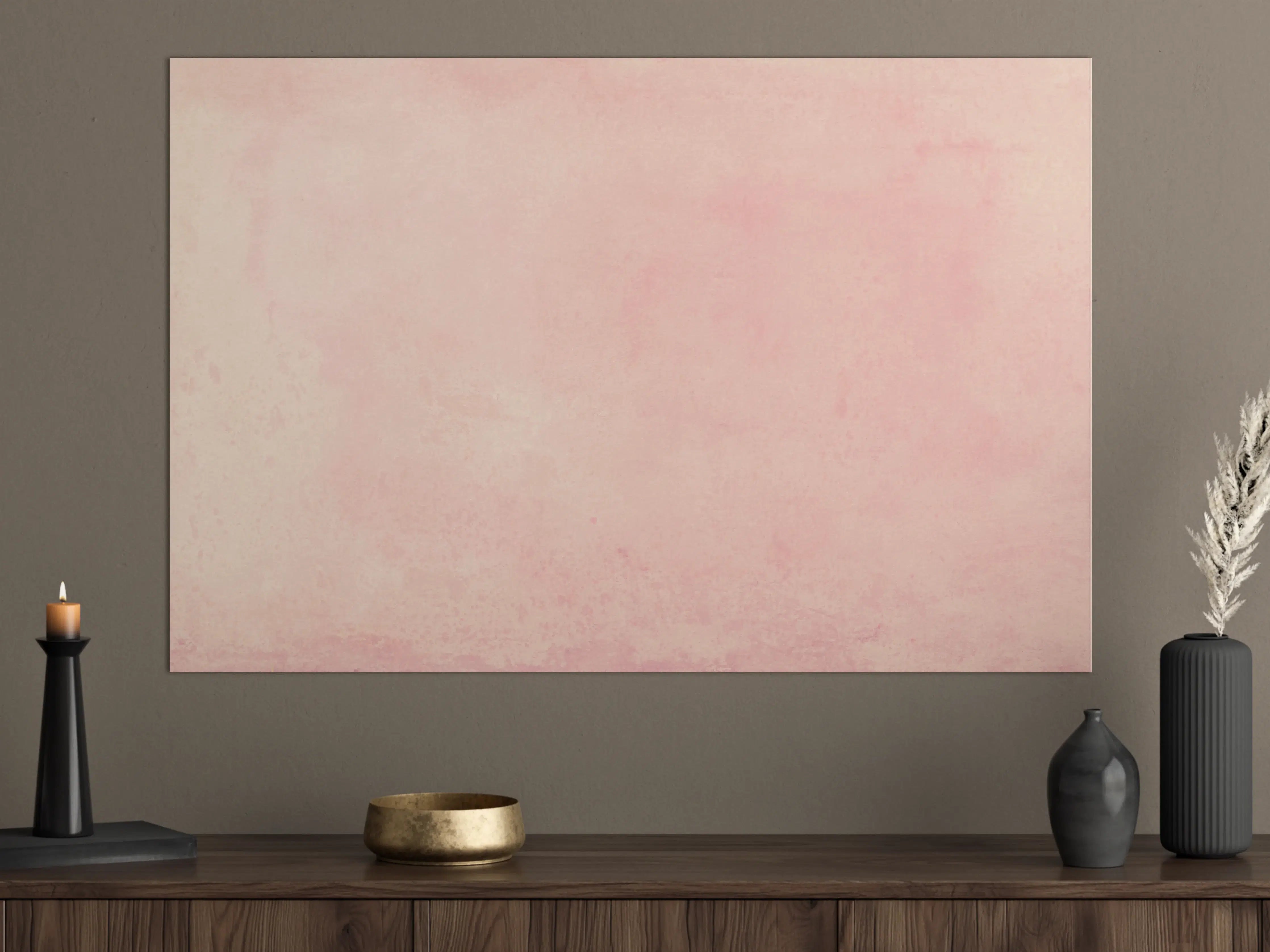 Große Wandbilder - Rosa Aquarell - Pastellfarben