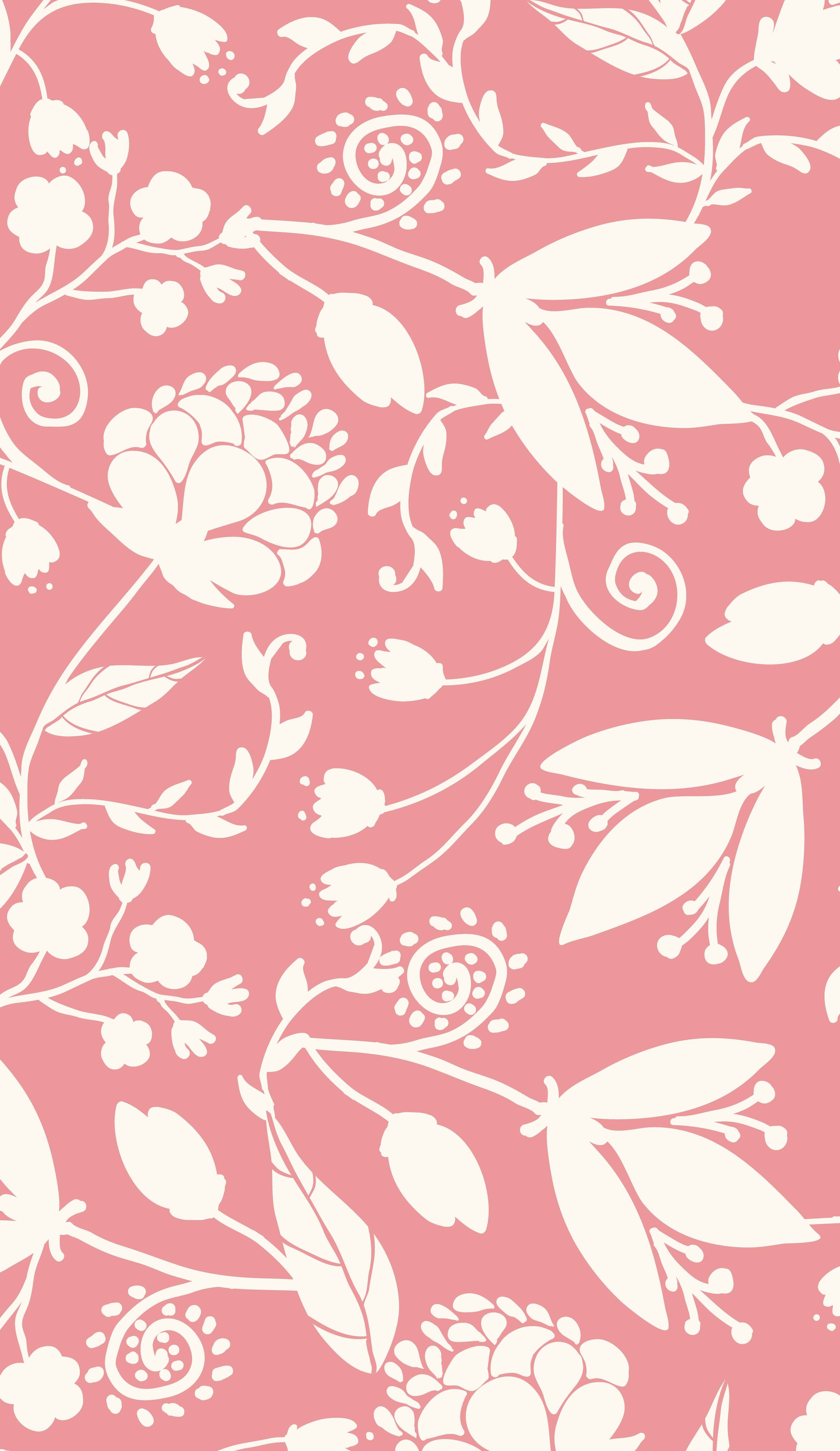 Große Wandbilder-Rosa Blütenmuster Wanddesign
