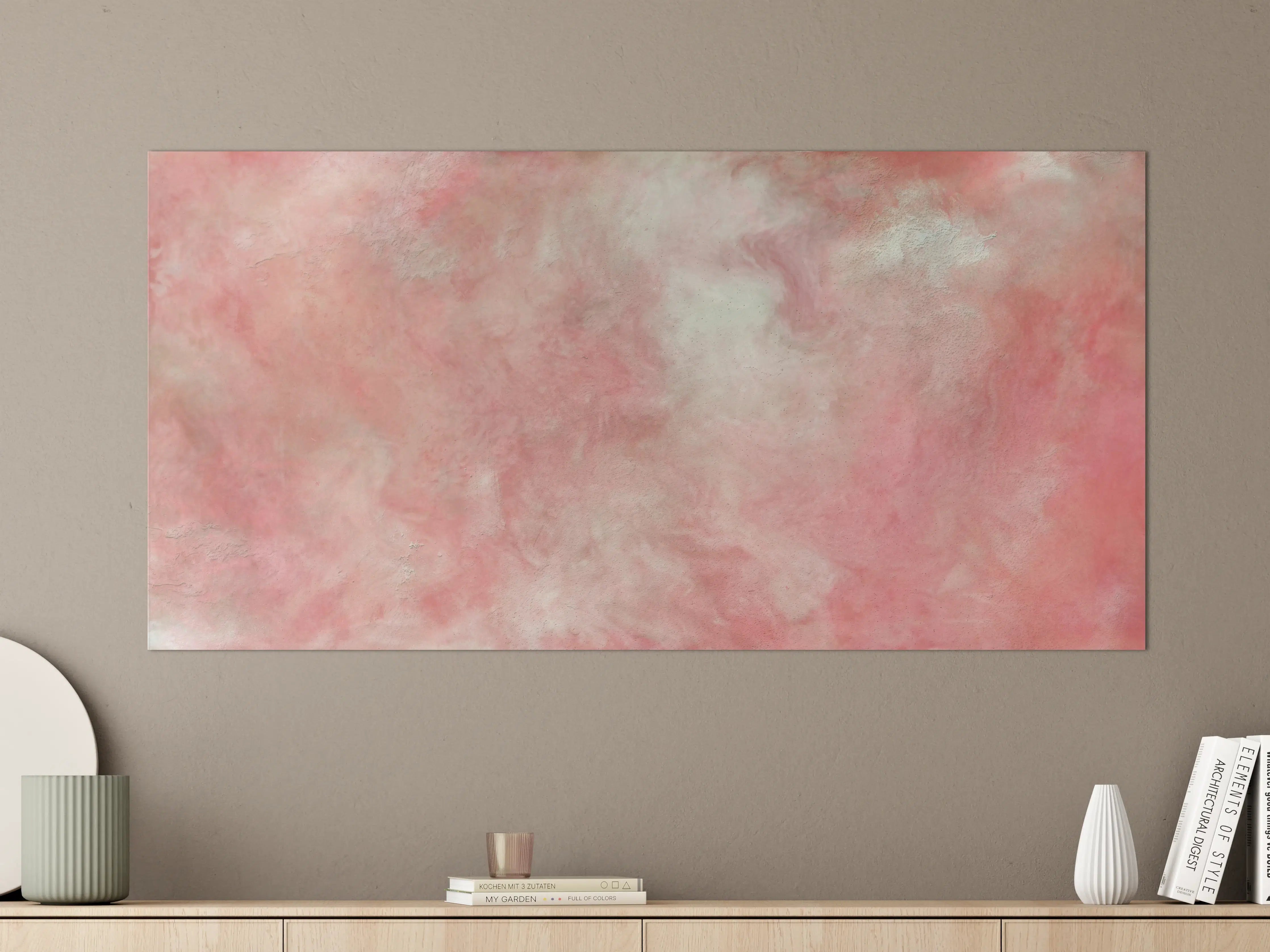 Große Wandbilder - Rosa Marble Textur 