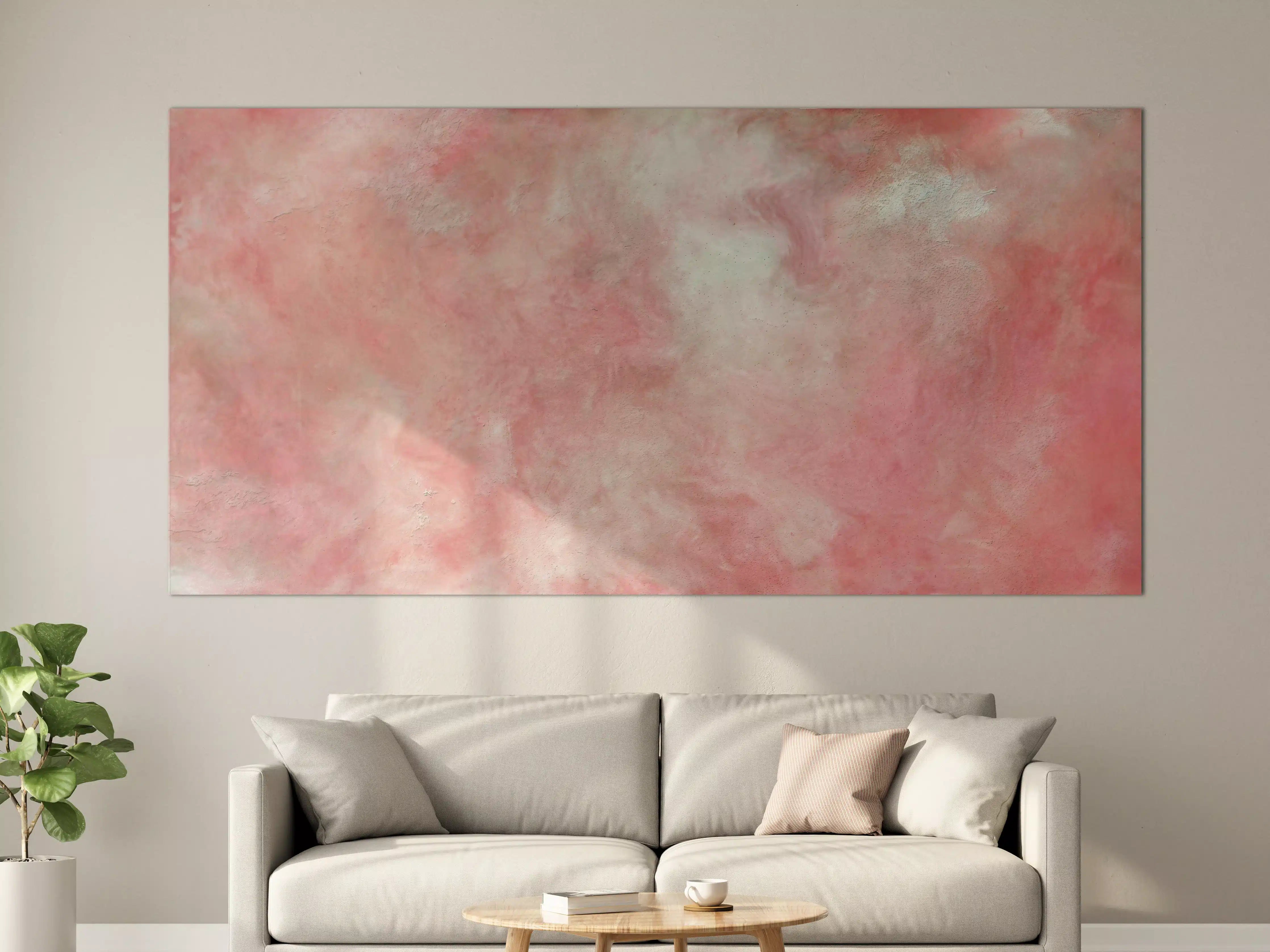 Große Wandbilder - Rosa Marble Textur 