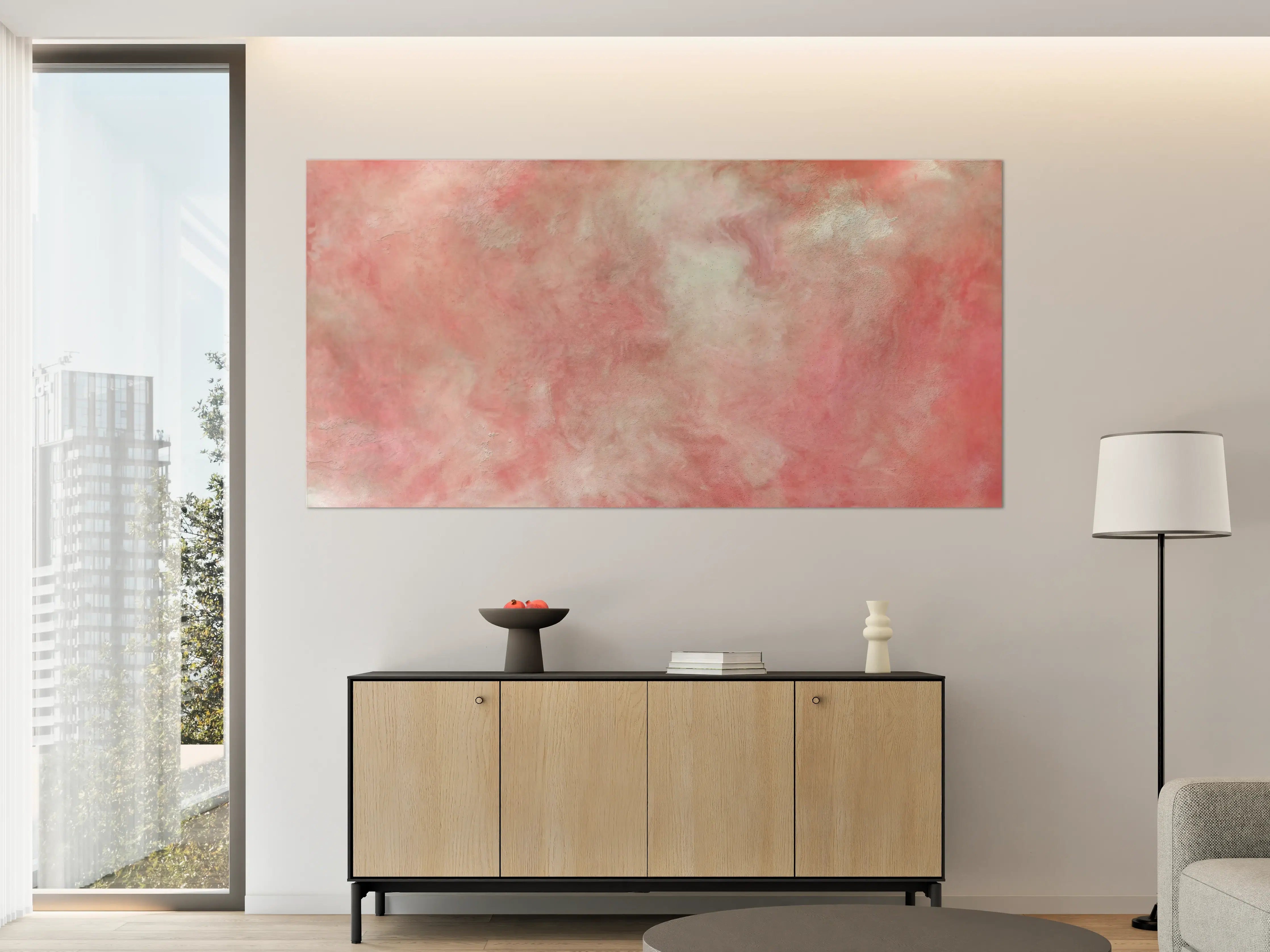 Große Wandbilder - Rosa Marble Textur 