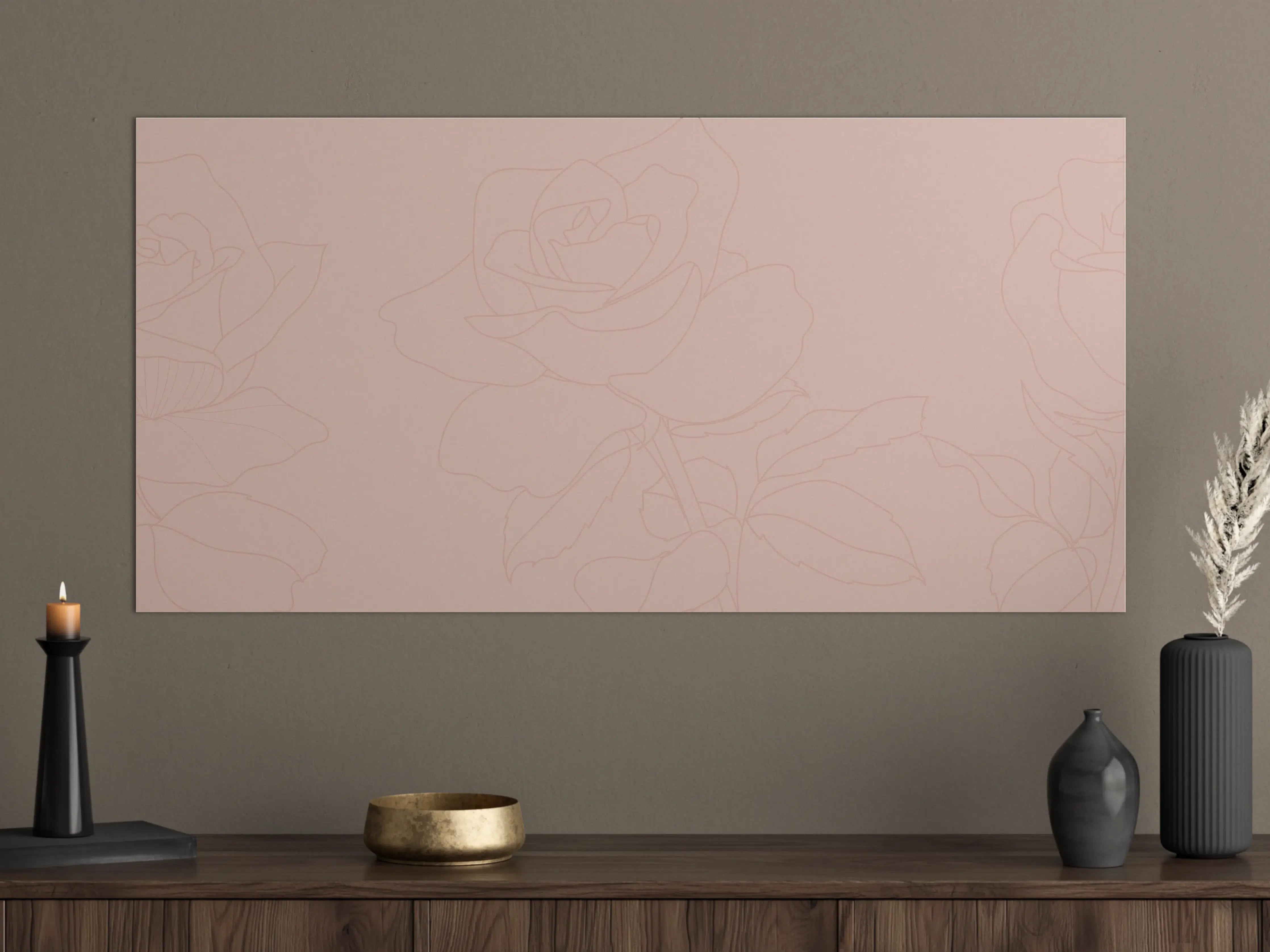 Große Wandbilder - Rosa Rosen
